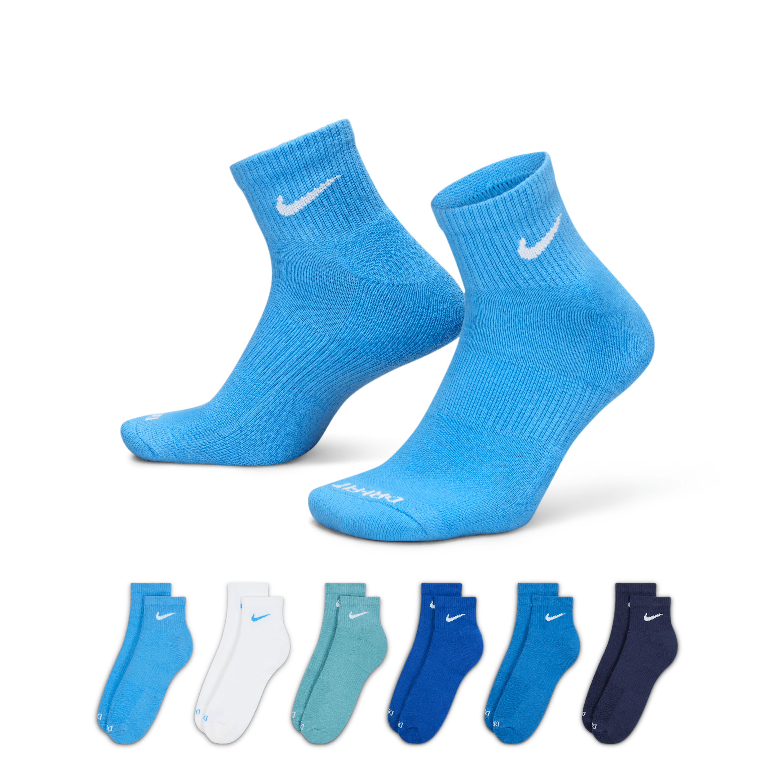 Nike Men's Everyday Plus Cushioned Training Ankle Socks (6 Pairs) In Multicolor