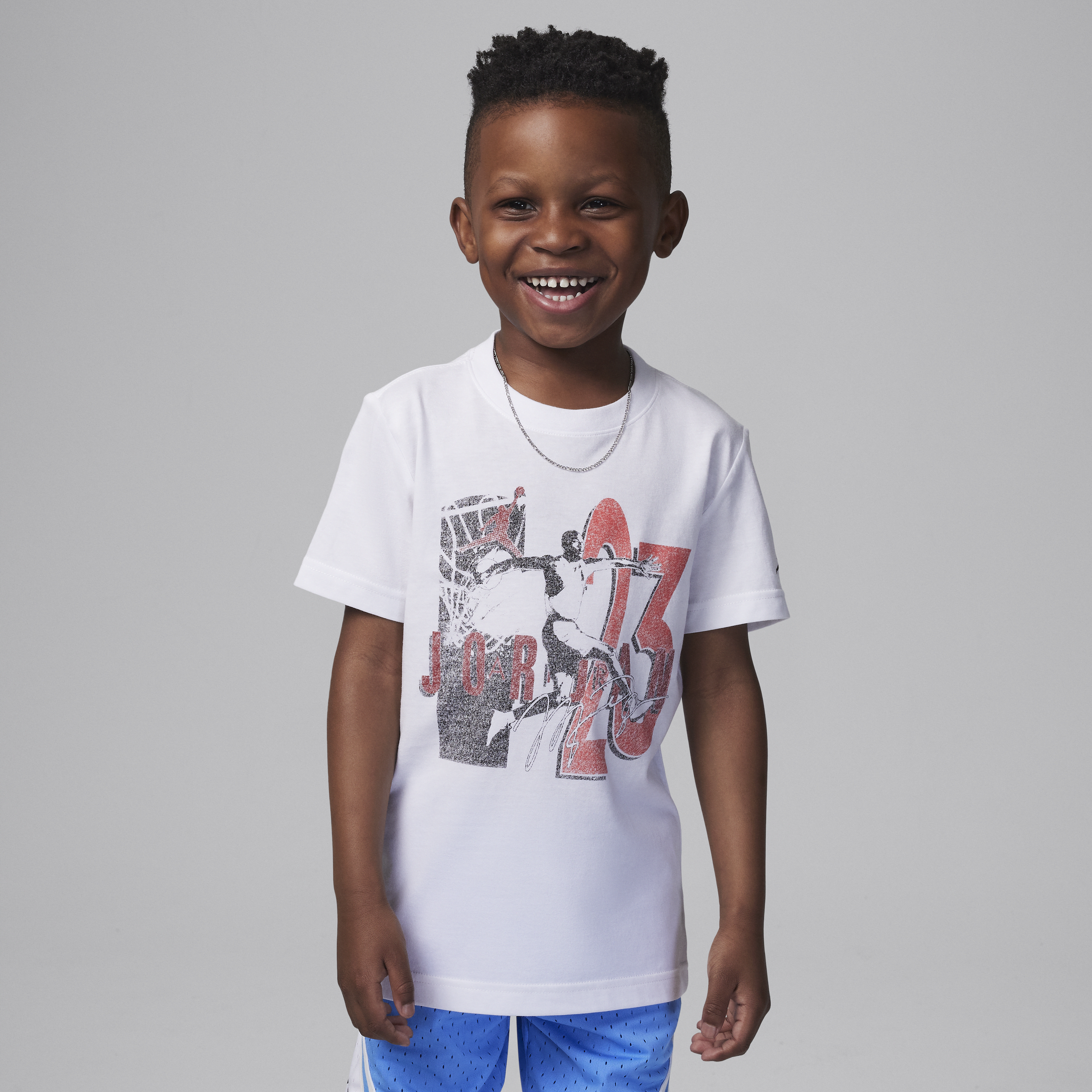 Jordan Retro Spec Little Kids' Graphic T-shirt In White
