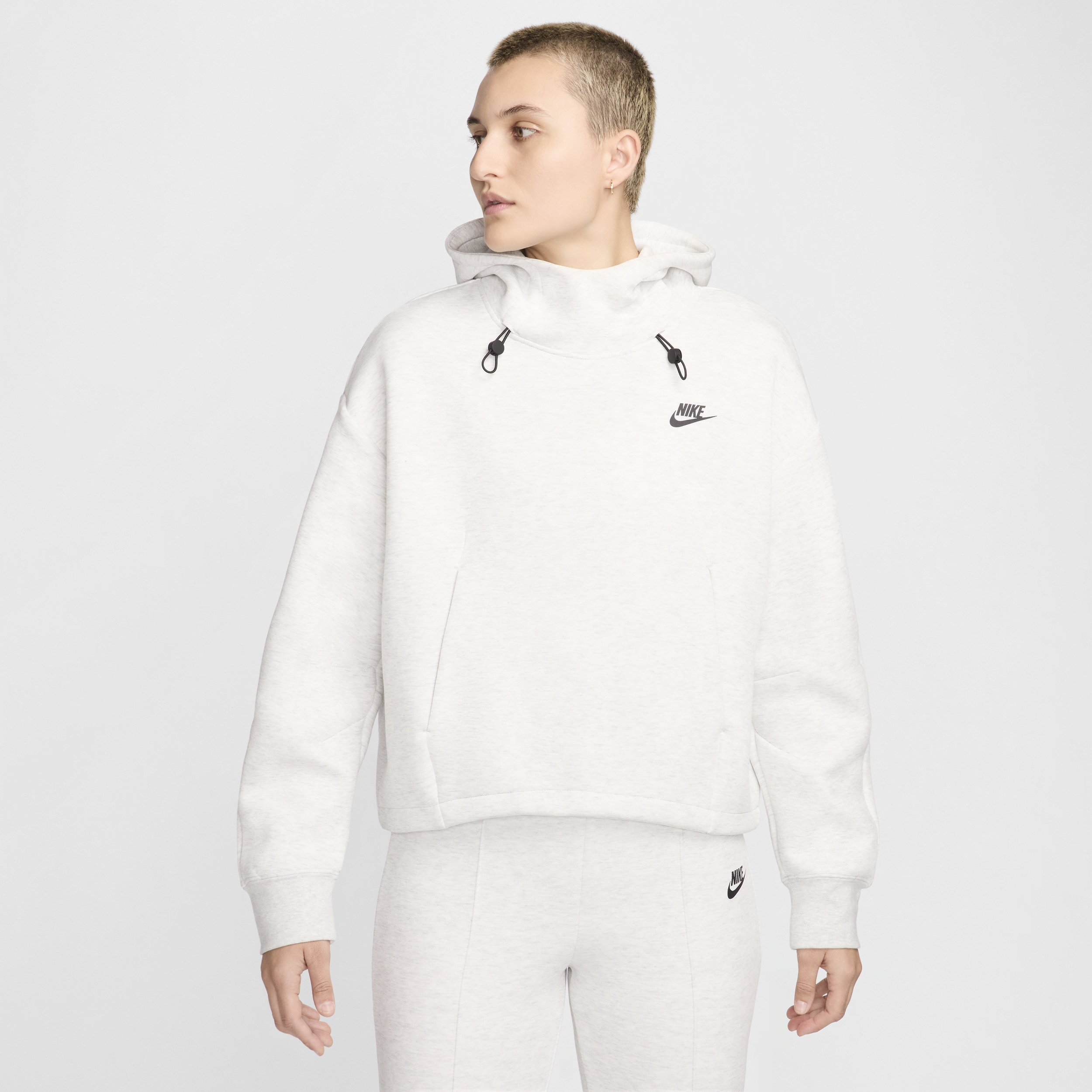 Nike Women's Sportswear Tech Fleece Oversized Hoodie In Grey
