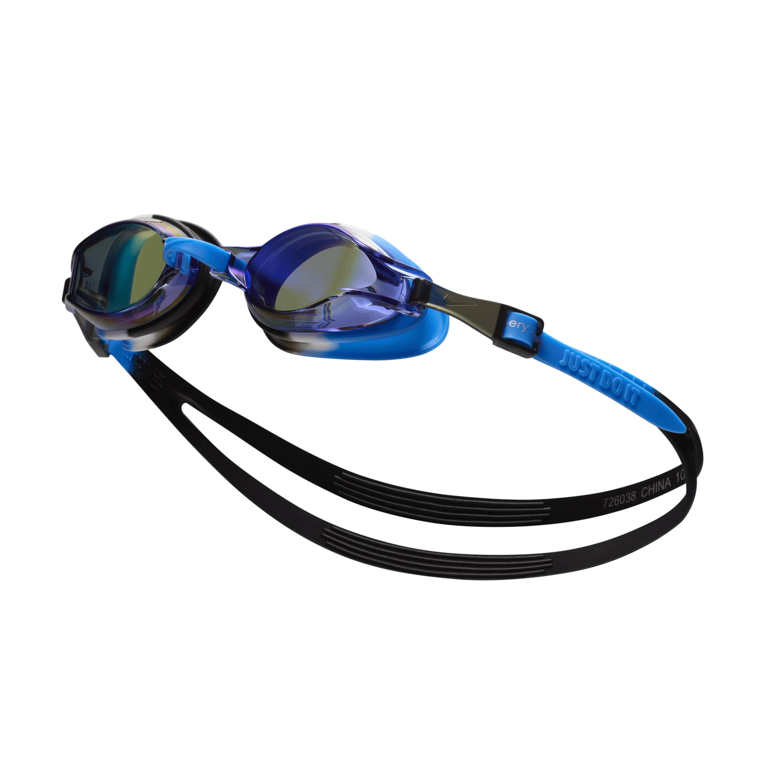 Nike Swim Chrome Big Kids' Mirrored Goggles in Blue | NESSD126-458