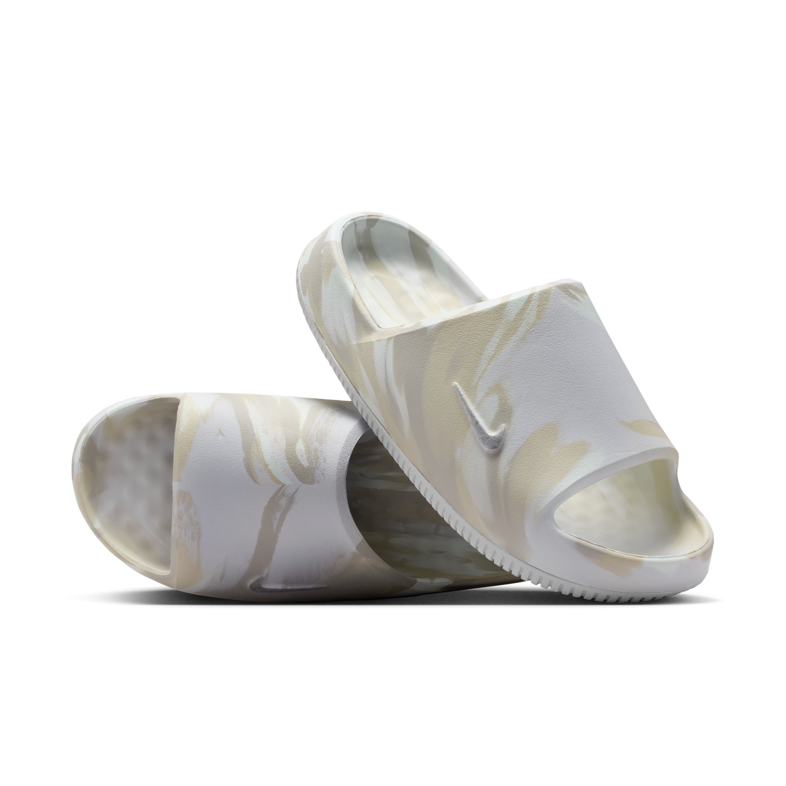 Nike Women's Calm 2.0 Slide Sandals (Off White/Barely Grn) - Size 7.0 M
