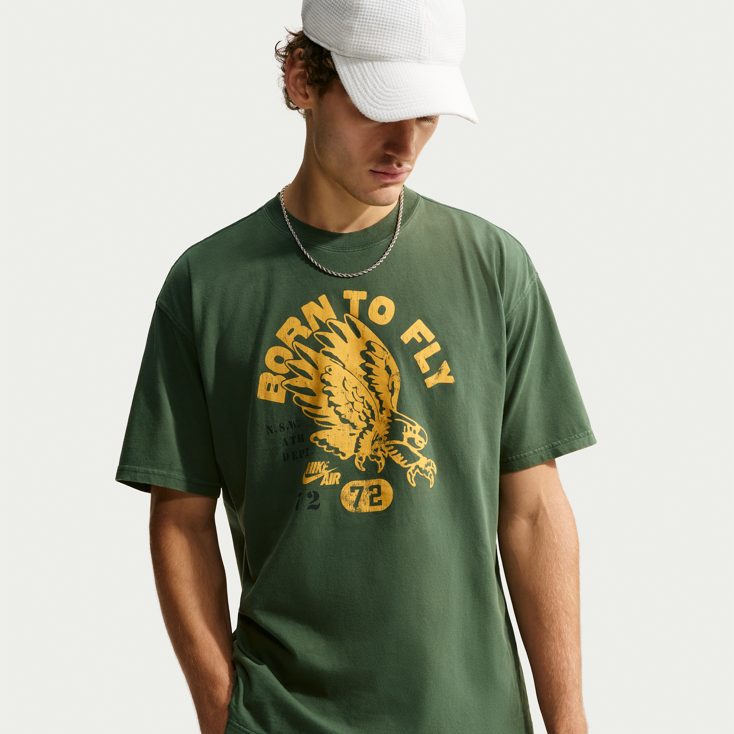 Men's Nike Sportswear Max90 T-Shirt in Green | IV4848-323