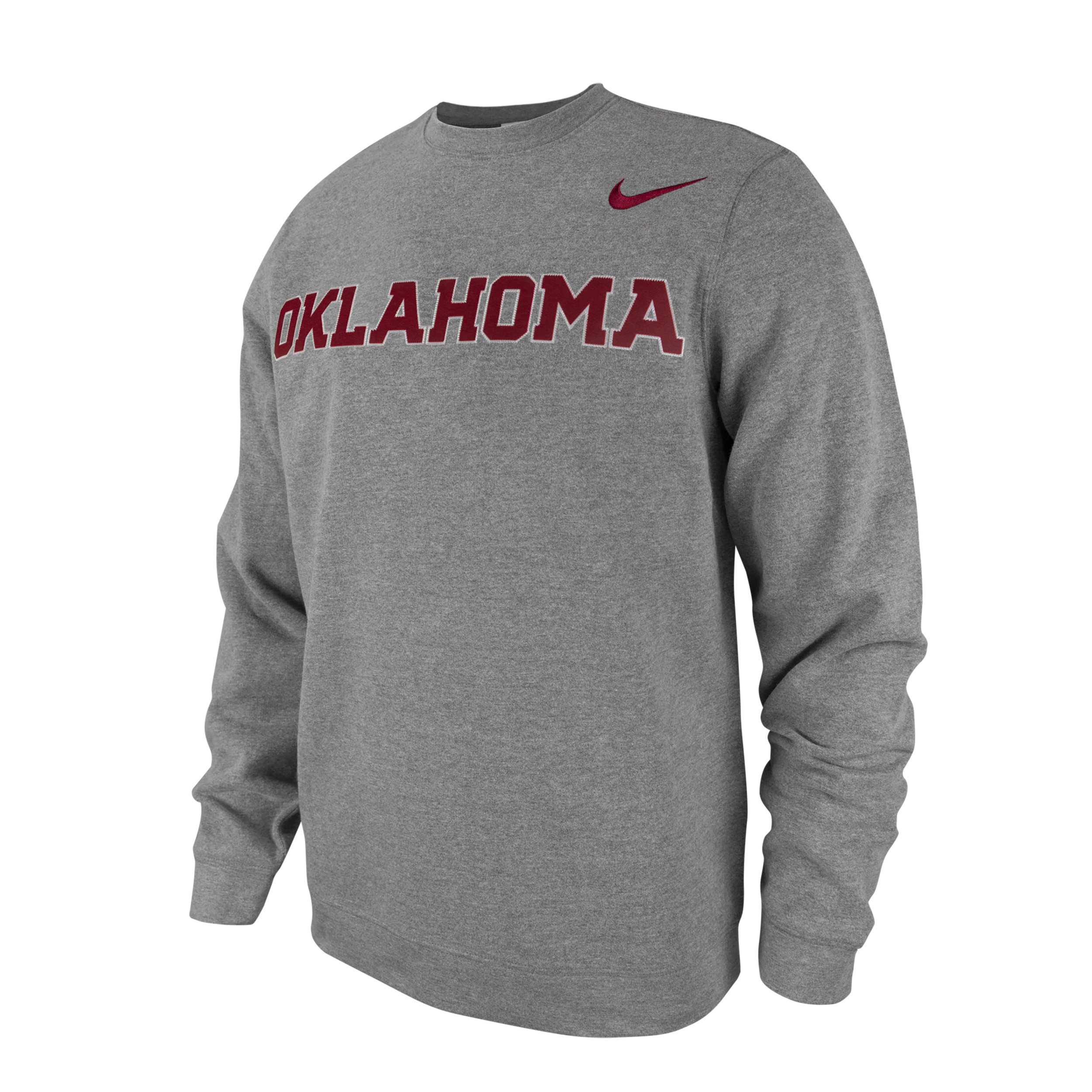 Nike Oklahoma Club Fleece  Men's College Crew-neck Sweatshirt In Grey