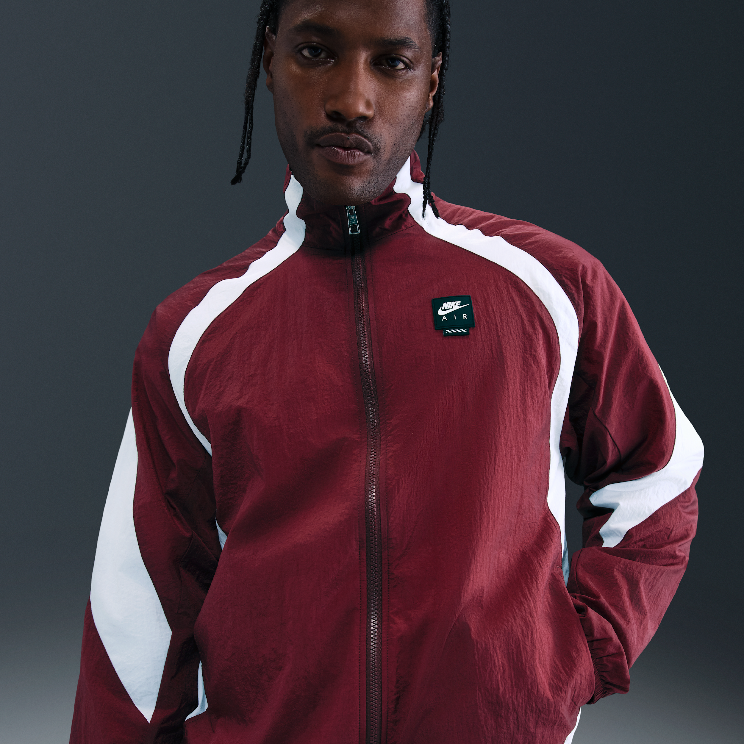 Nike Men's Air Woven Track Jacket In Red