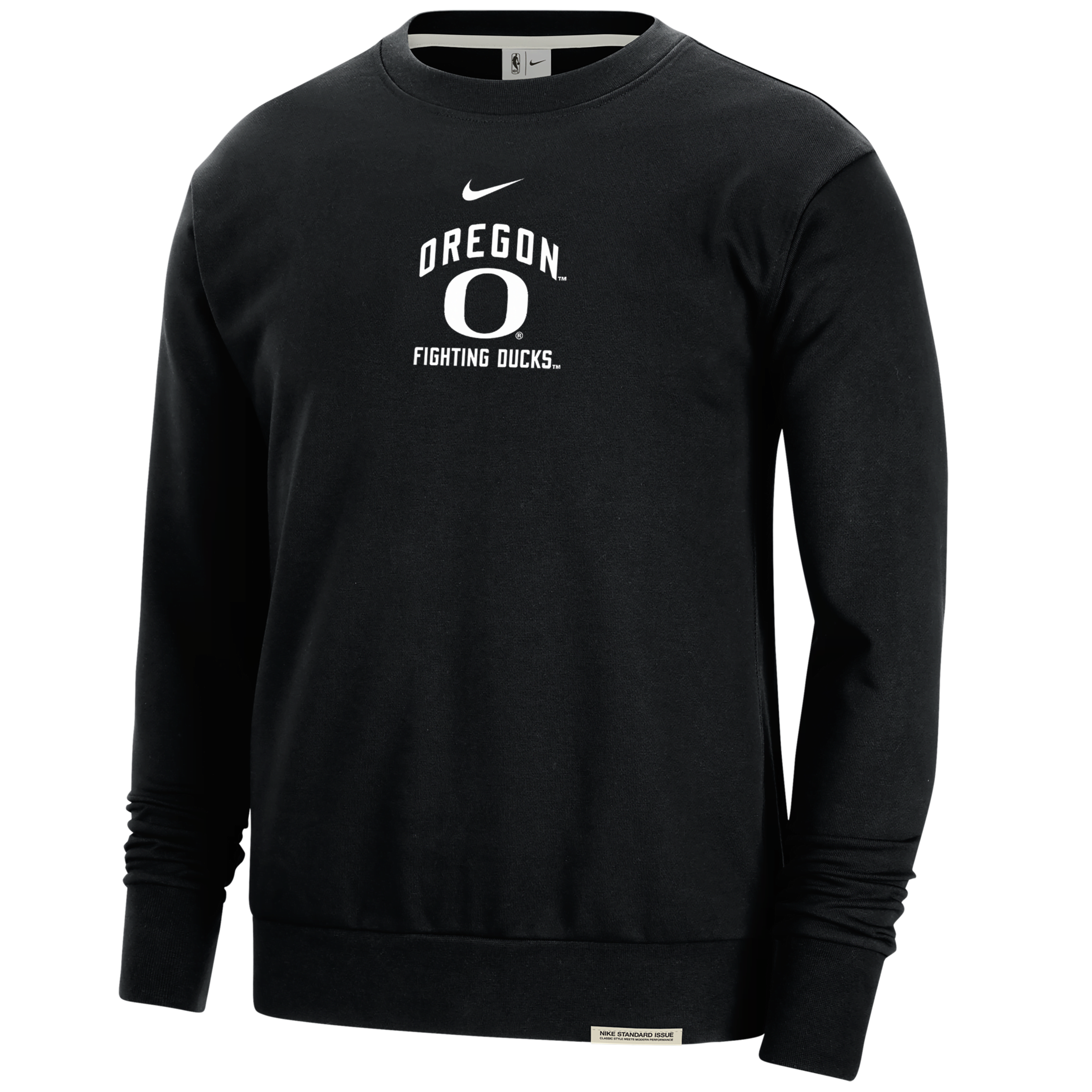 Nike Oregon Standard Issue  Men's College Fleece Crew-neck Sweatshirt In Black