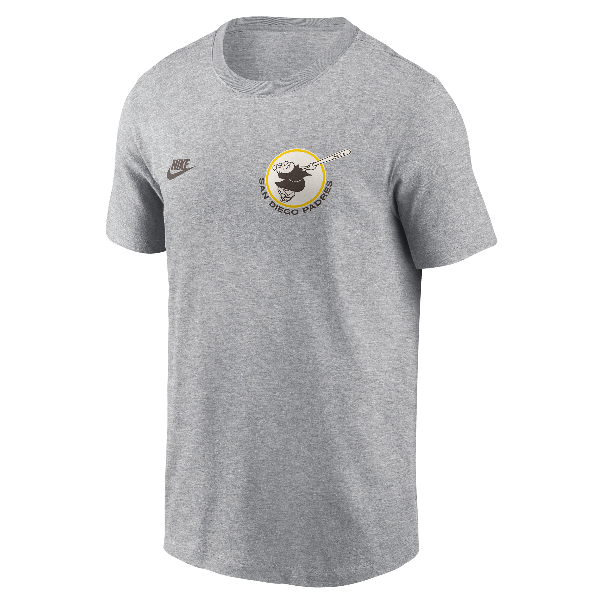 San Diego Padres Cooperstown 2-Hit Large Logo Nike Men's MLB T-Shirt in Grey | N19906GSDP-VFA