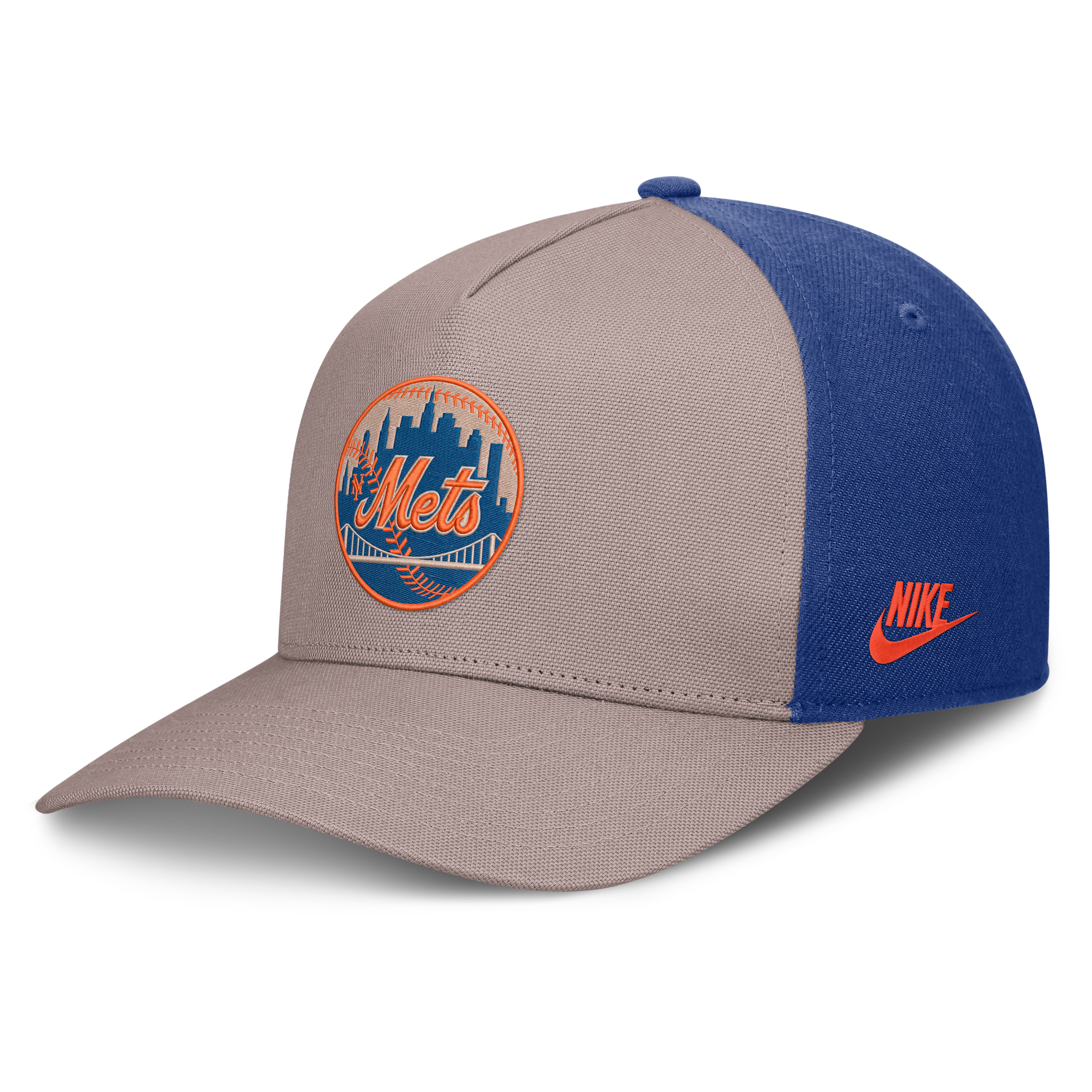 New York Mets Cooperstown Rise Nike Men's MLB A-Frame Adjustable Hat in Brown | NB1A0KJ6M89-LCD