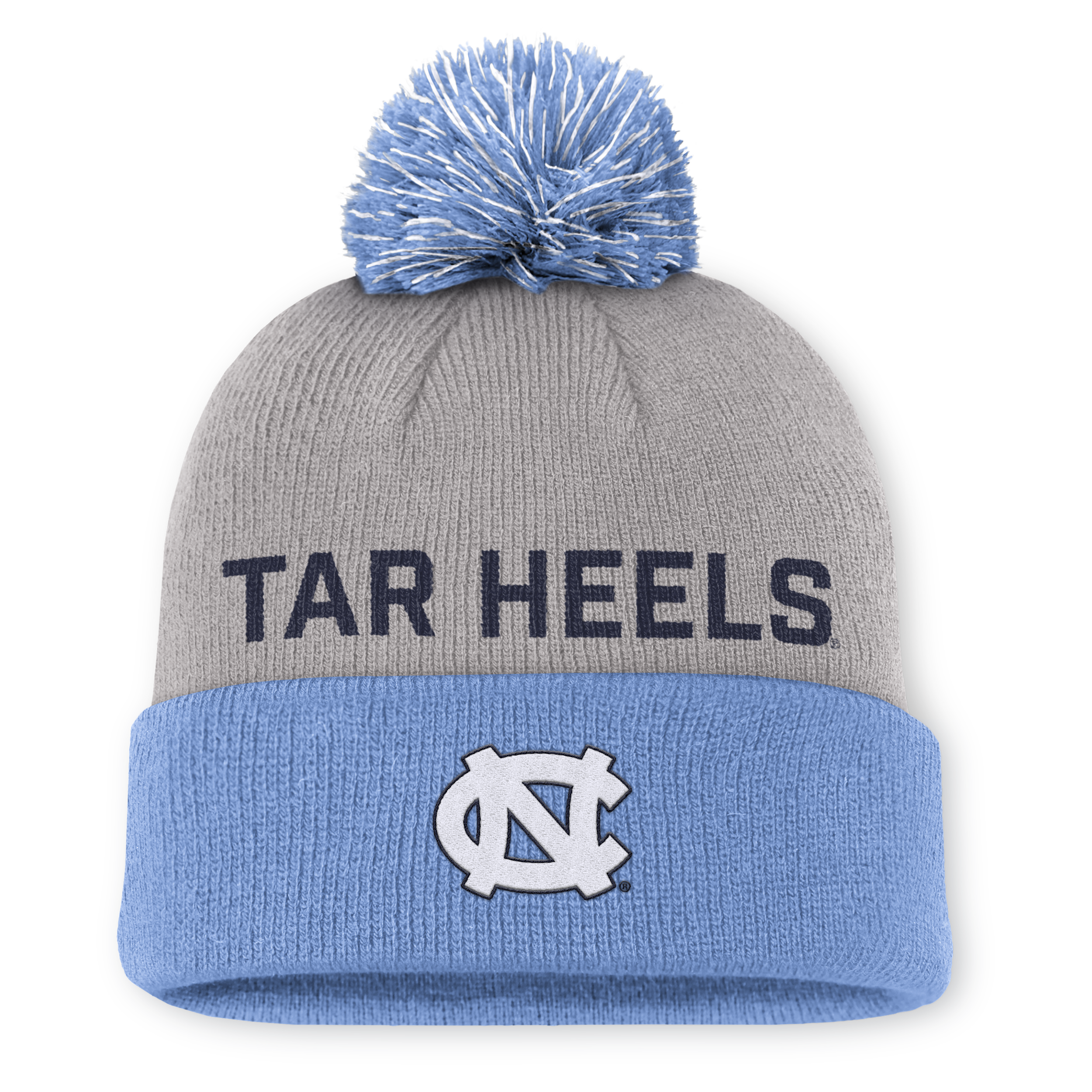 Jordan Men's North Carolina Primetime Peak  Brand College Cuffed Pom Beanie In Blue