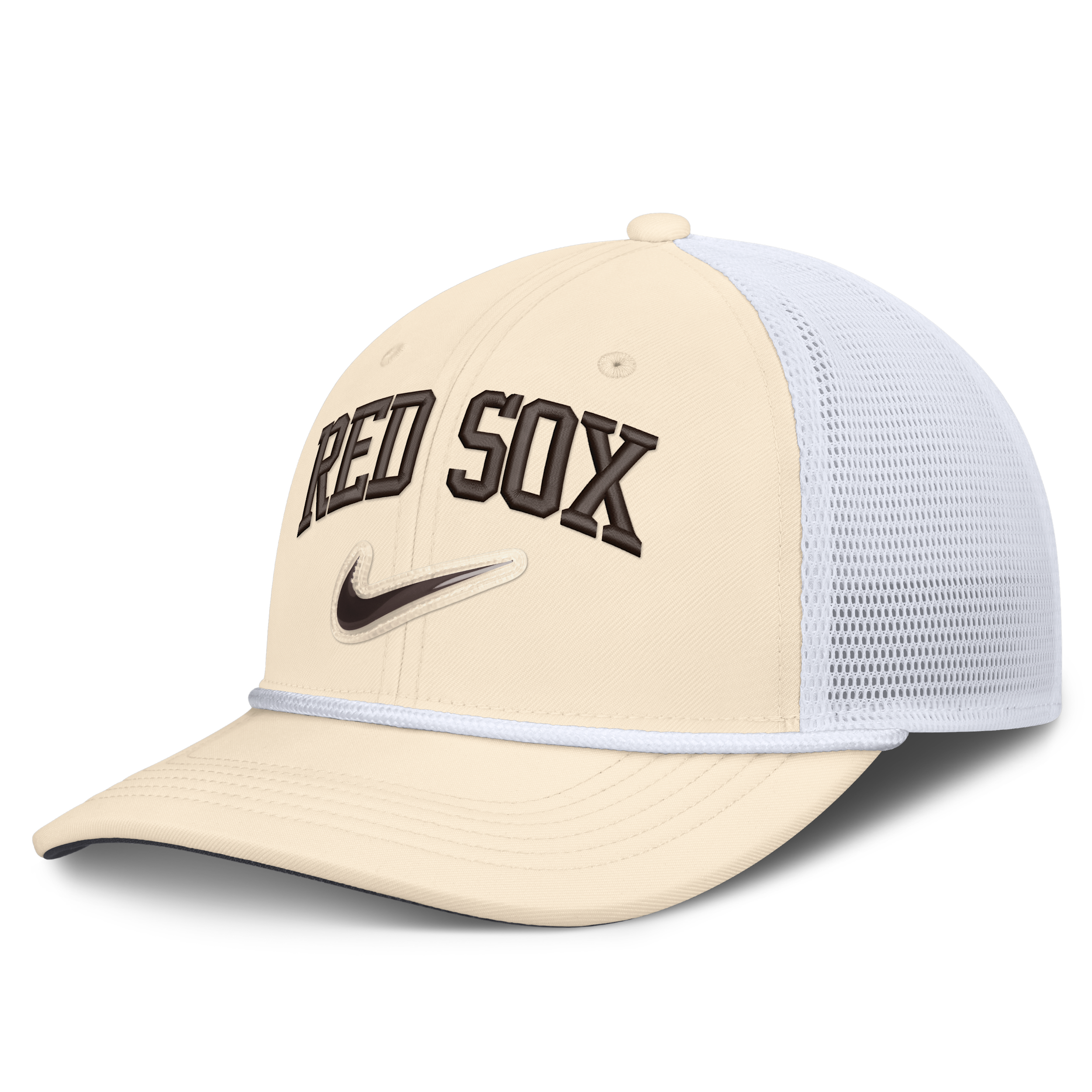 Boston Red Sox Rise Nike Men's Dri-FIT MLB Trucker Adjustable Hat in White | NB640HNABQ-USE