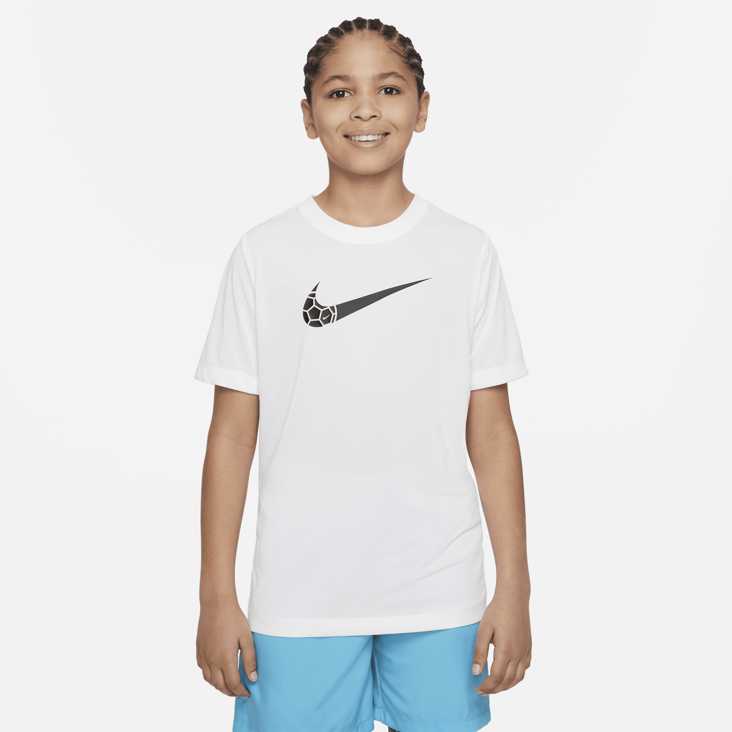 Nike Dri-fit Big Kids' T-shirt In White
