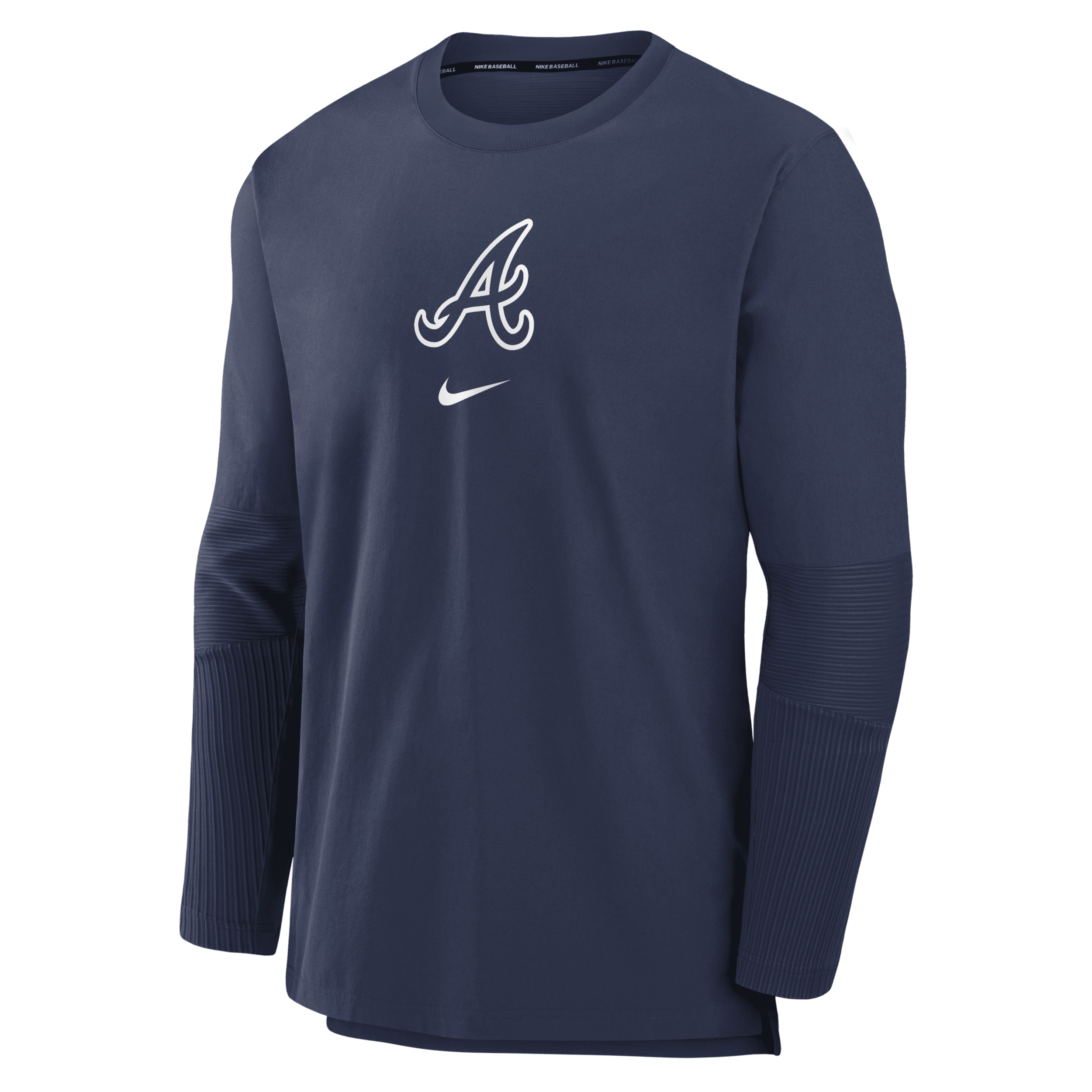 Nike Atlanta Braves Authentic Collection Player Men's Dri-fit Mlb Pullover Jacket In Blue