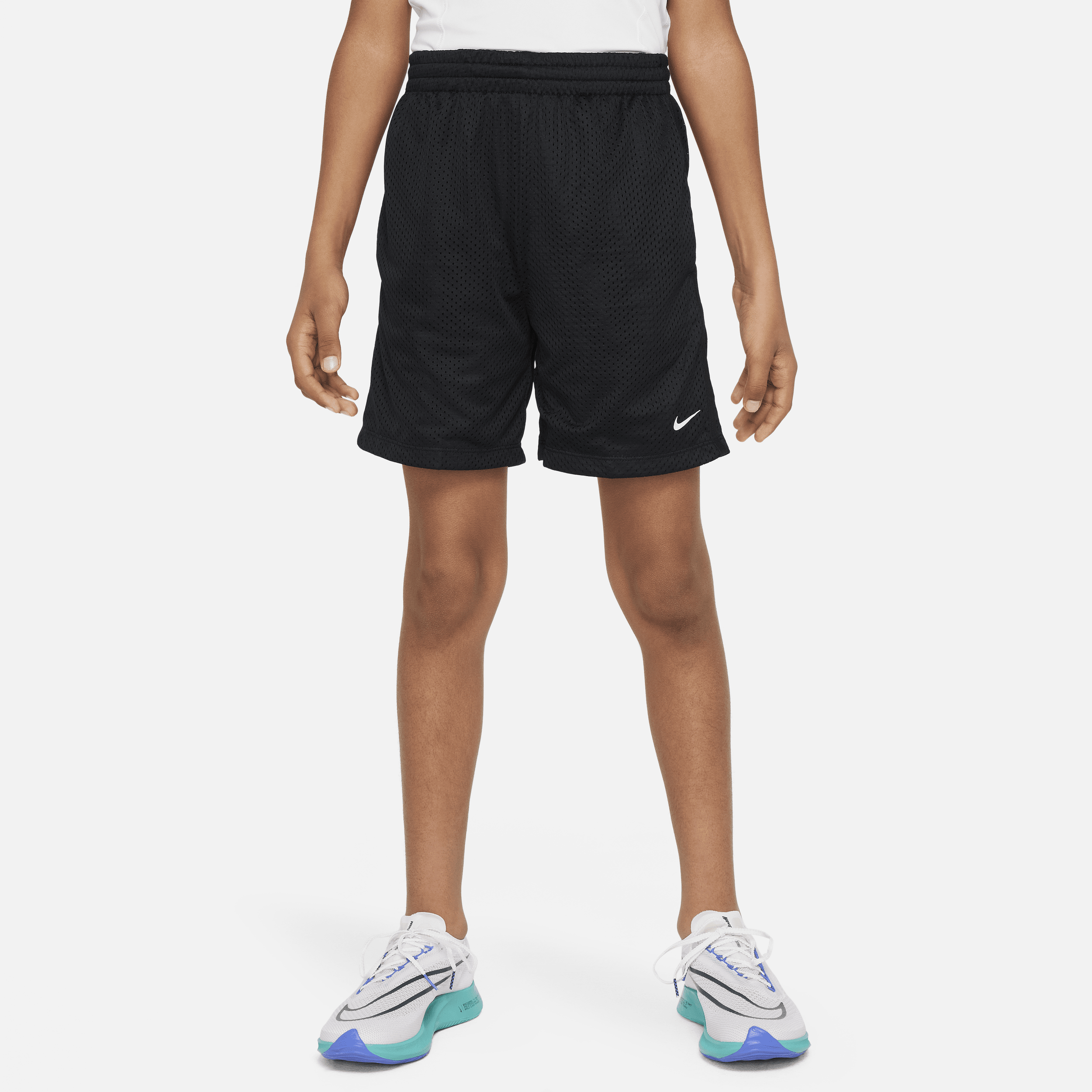 Nike Multi Big Kids' (Boys') Dri-FIT Mesh Shorts in Black, Size: Small | FN8692-010