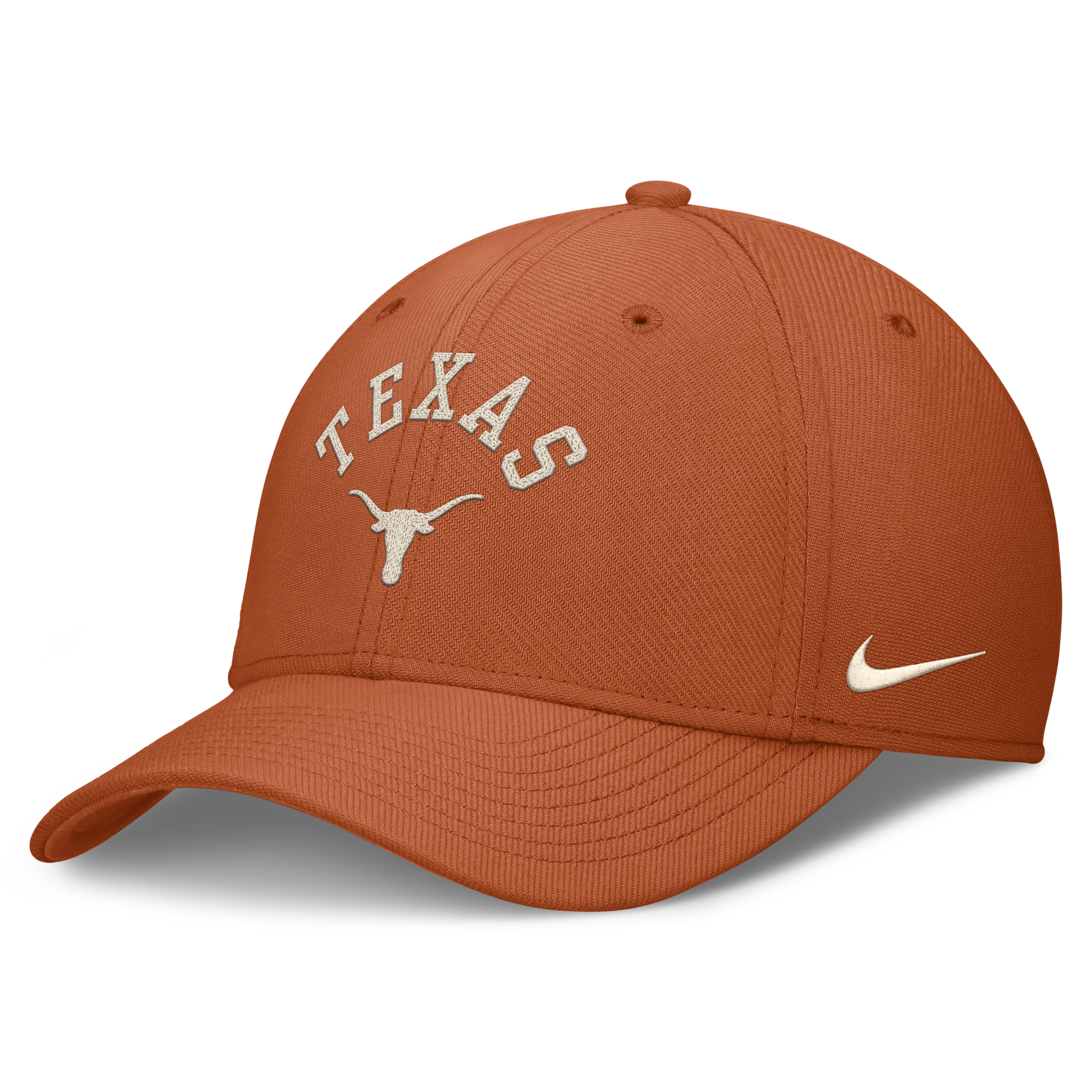 Nike Men's Texas Orange Texas Longhorns Campus Prep Chained Arched Swooshflex Flex Hat - Texas Orange