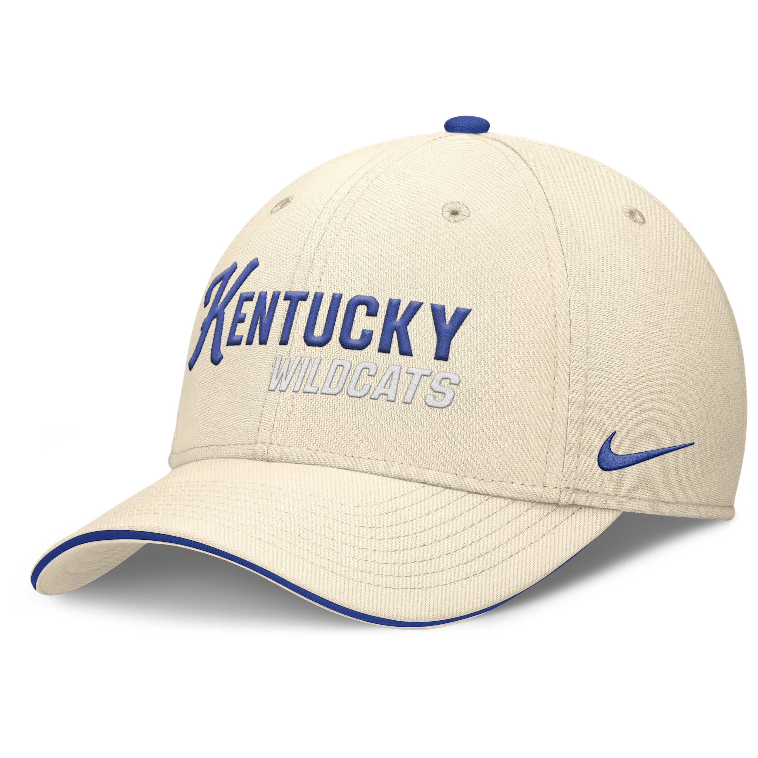 Nike Adult Kentucky Wildcats Natural Rise Primetime Swooshflex Cap, Men's, Medium/Large, Tan