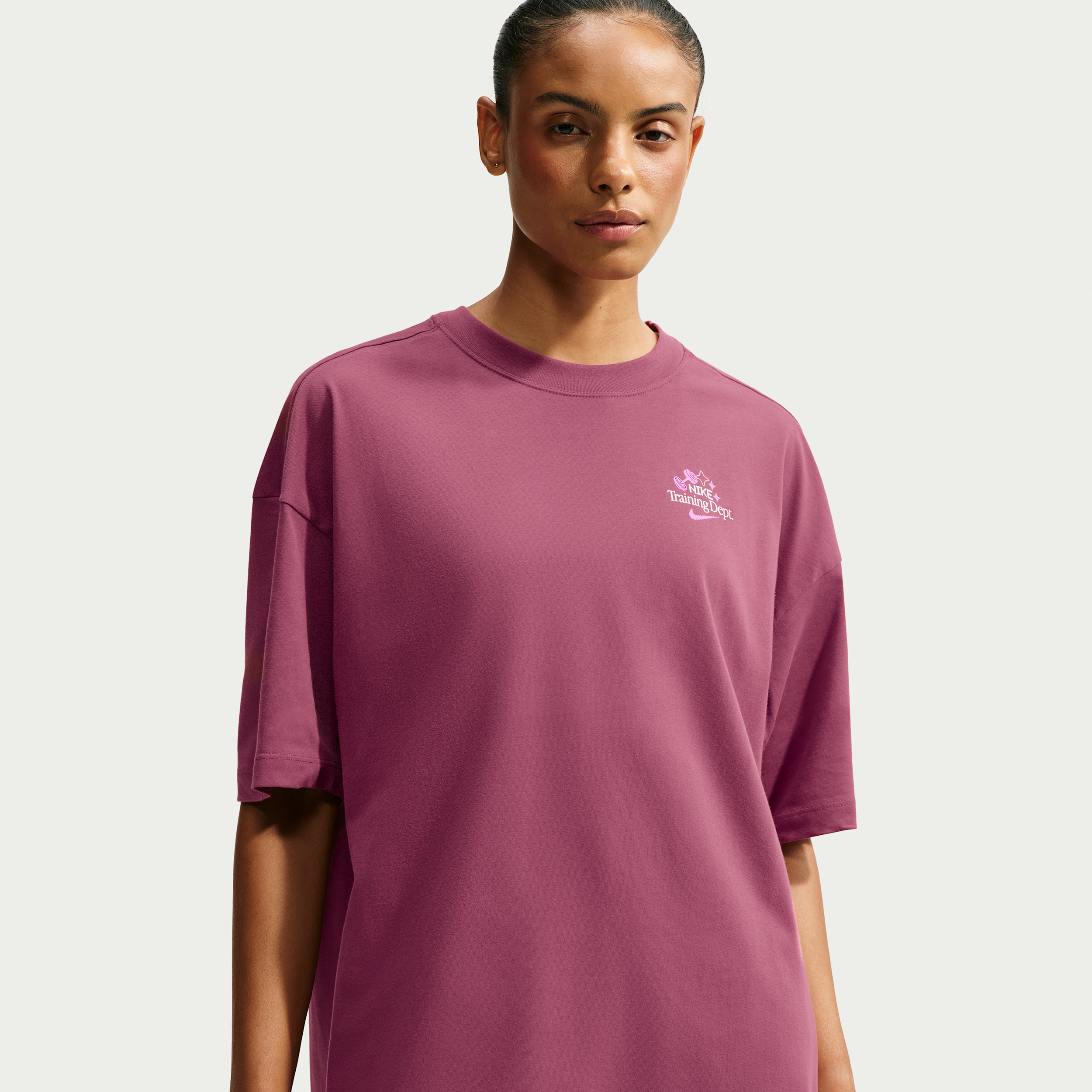 Nike Women's Dri-FIT Oversized T-Shirt in Red | IV5473-654