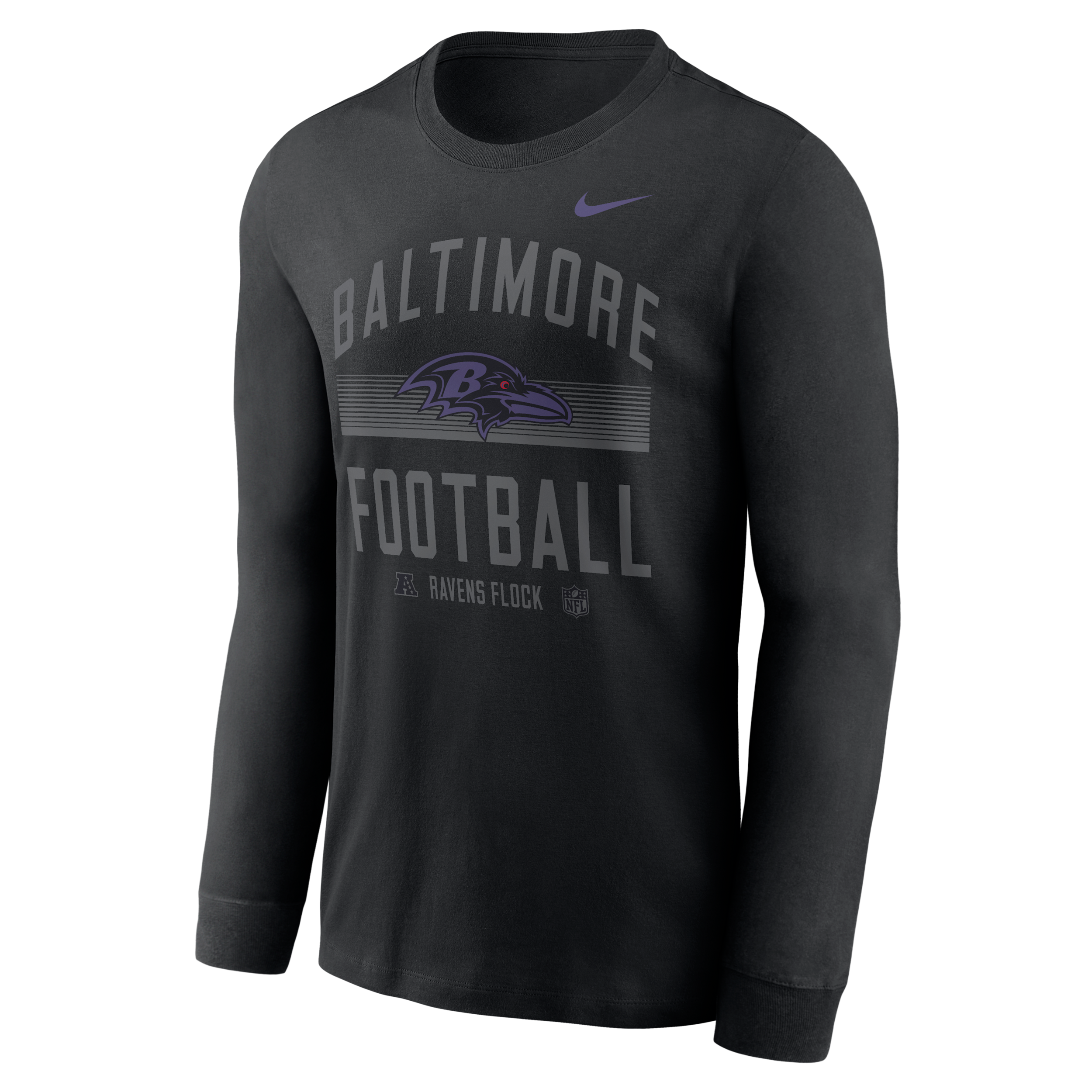 Baltimore Ravens Essential Nike Men's Dri-FIT NFL Long-Sleeve T-Shirt in Black | NKAC00A8G-CWK