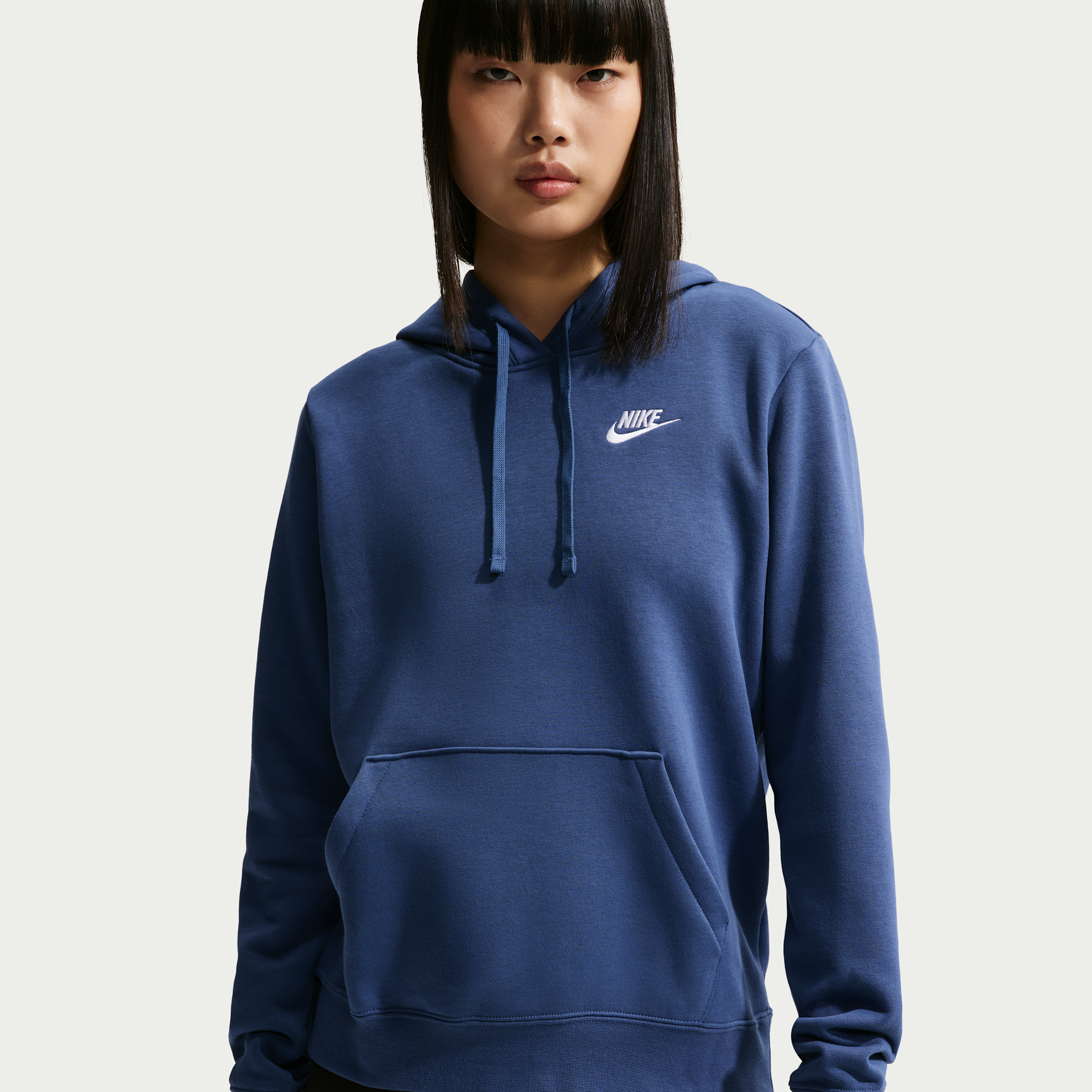 Women's Nike Sportswear Club Fleece Pullover Hoodie in Blue | DQ5793-461
