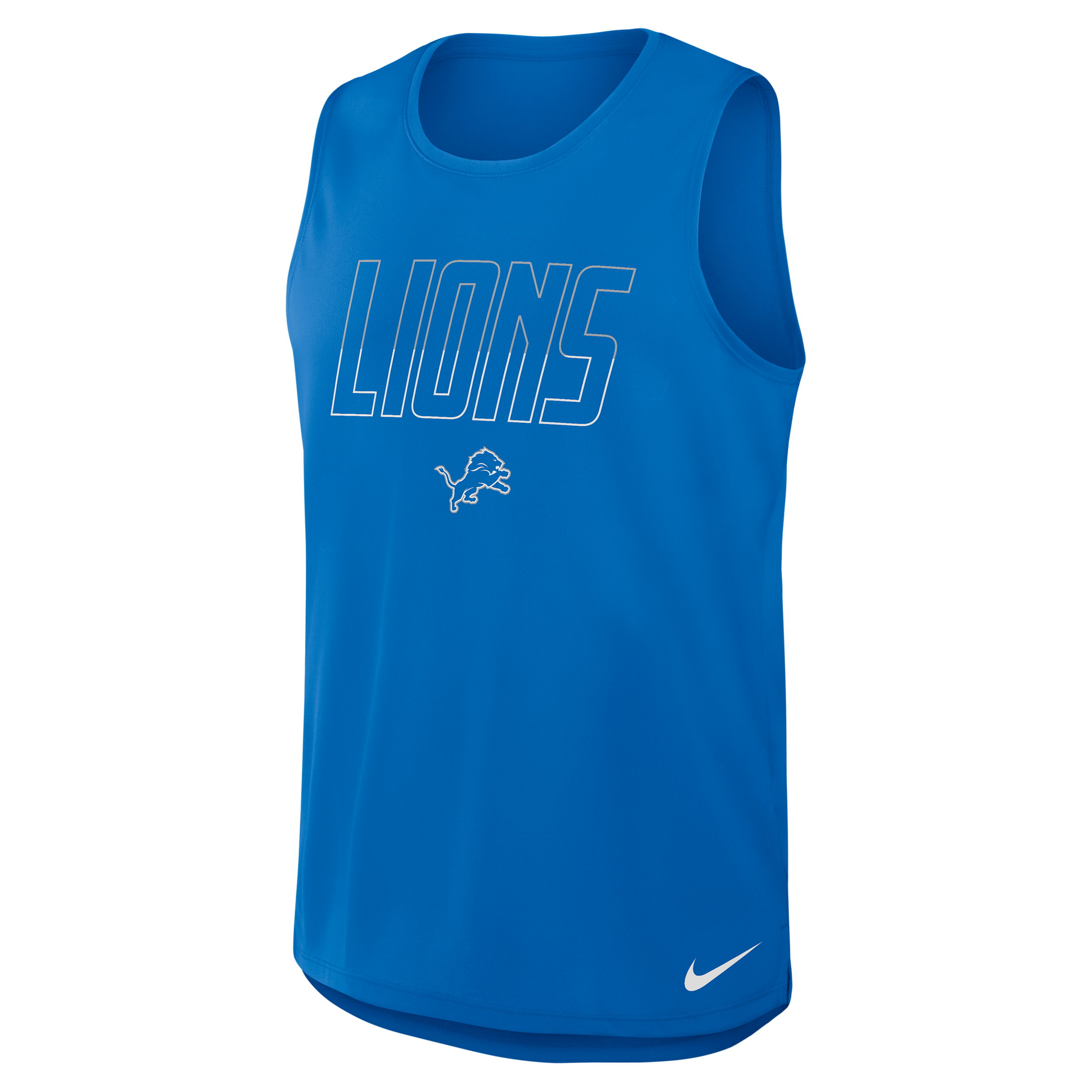 Nike Men's Detroit Lions Kickoff Miler Sleeveless Crewneck Tank Top - Blue