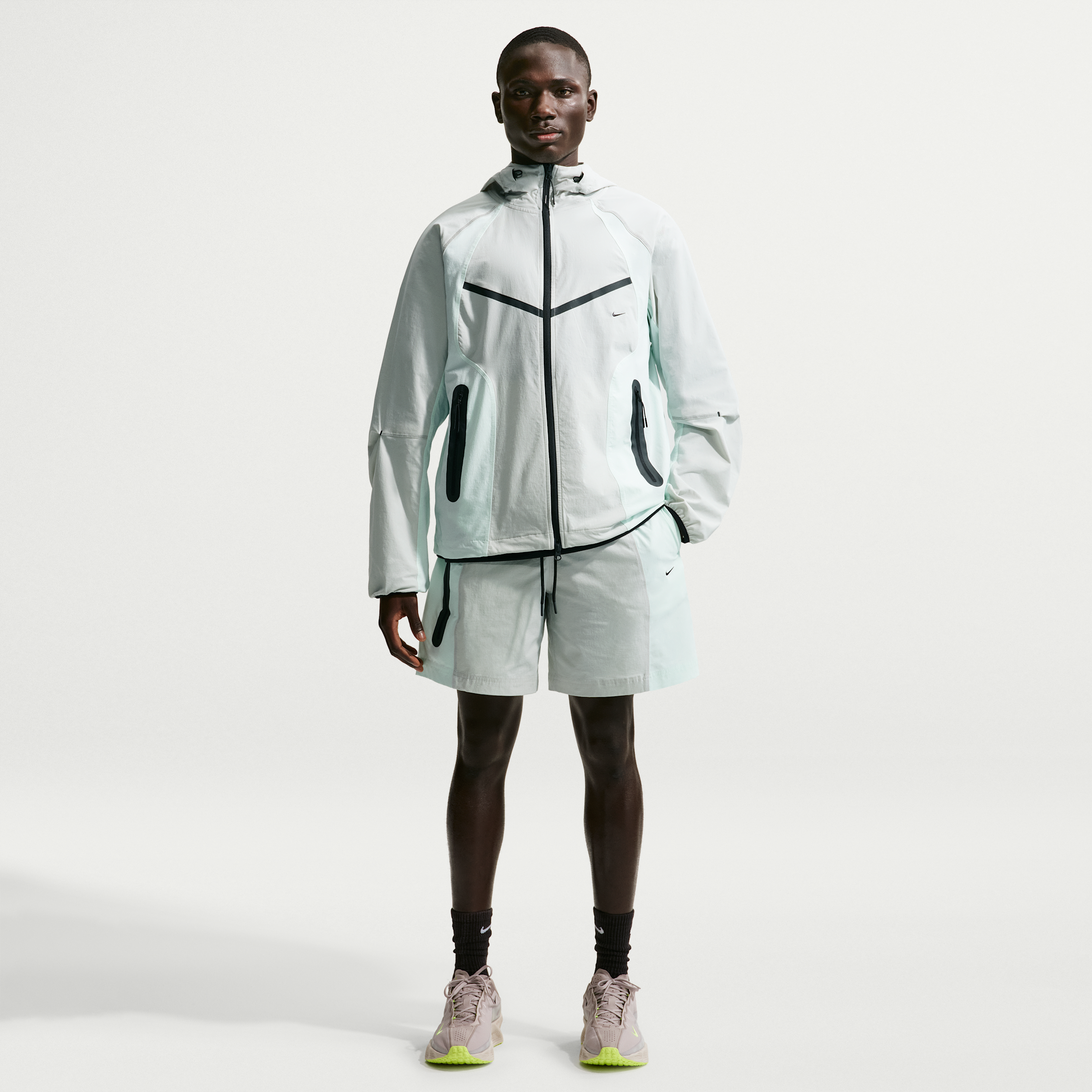 Nike Men's Tech Dri-FIT Woven Color-Block Shorts in Grey | IF1335-034