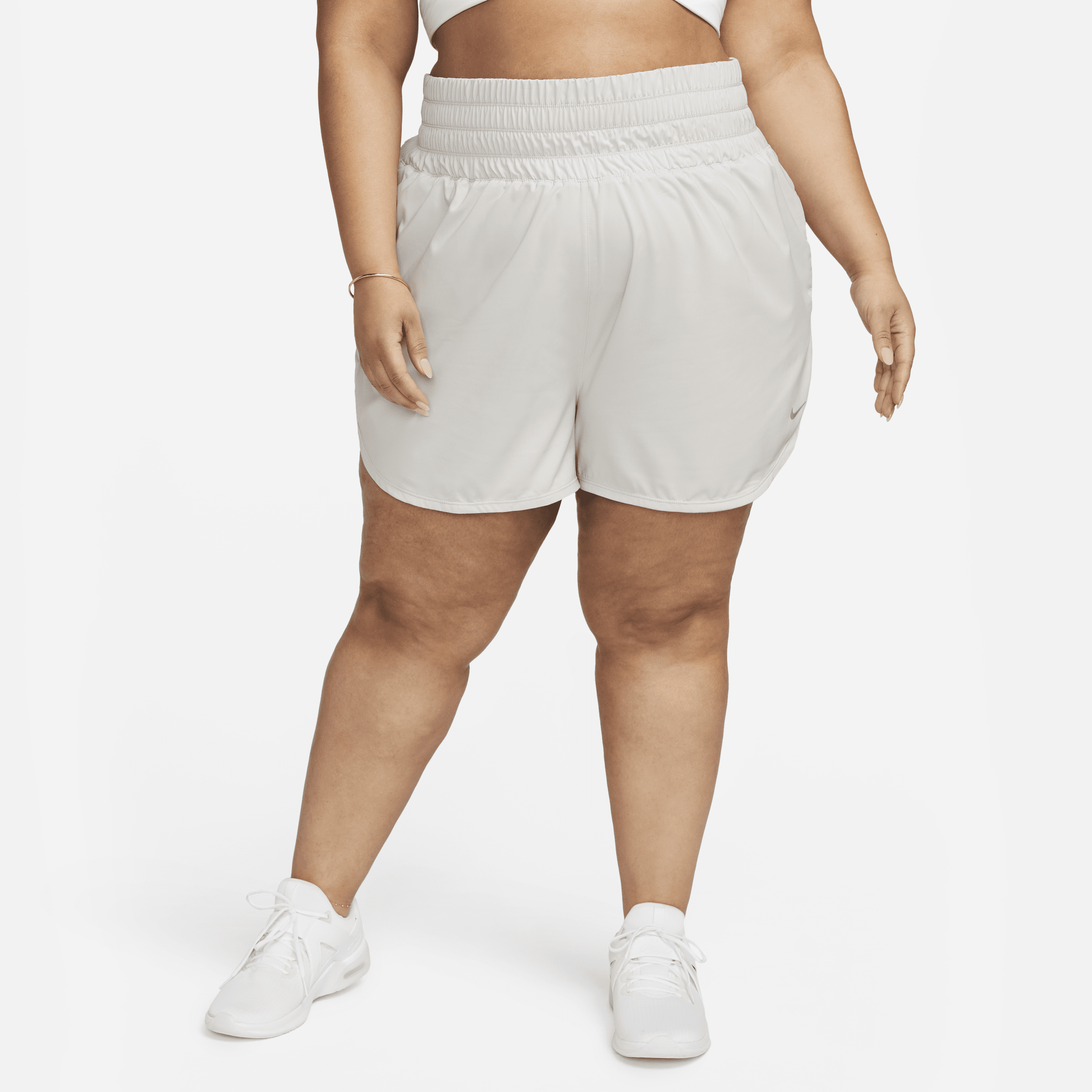 Nike Women's Dri-fit One Ultra High-waisted 3" Brief-lined Shorts (plus Size) In Grey