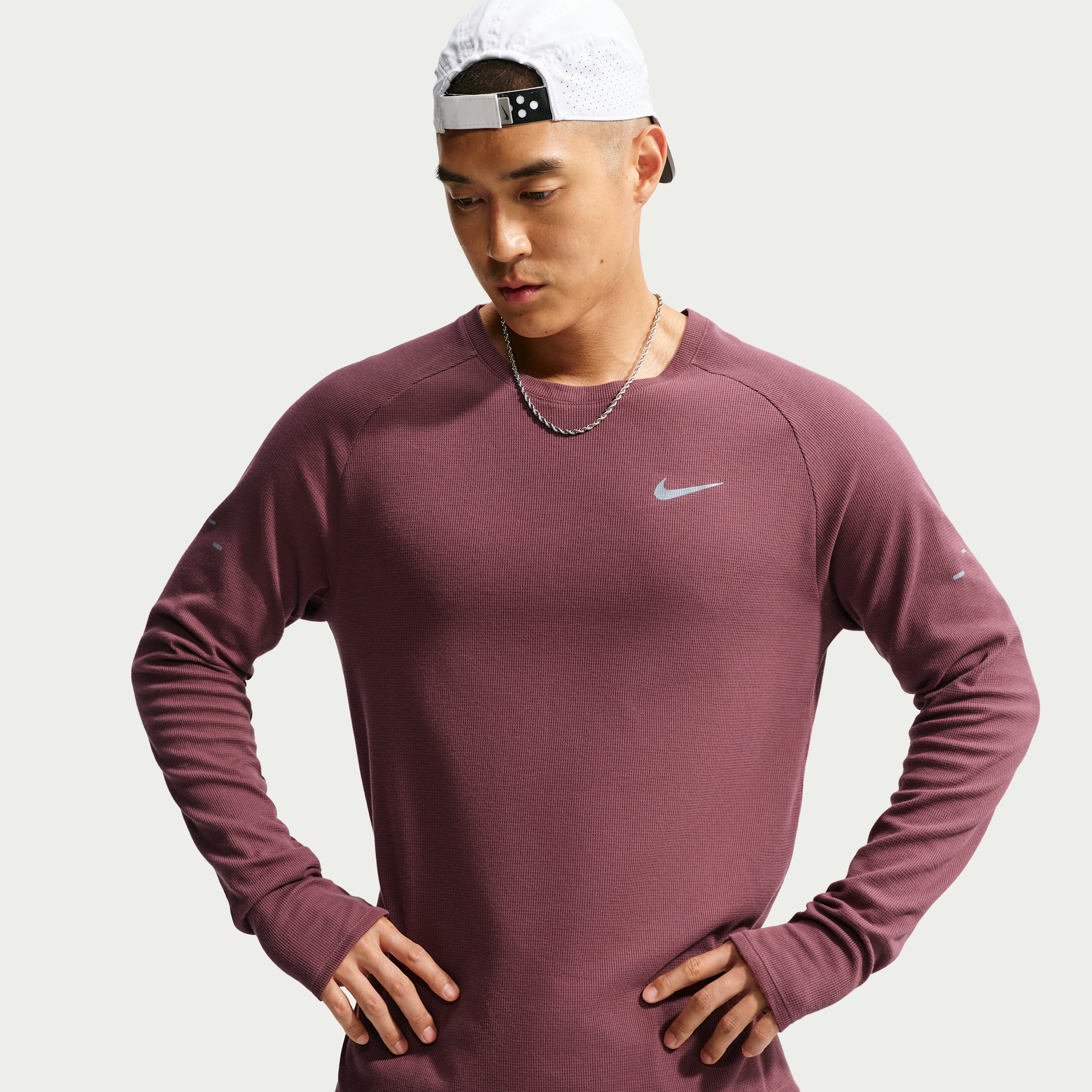 Nike Men's Stride Dri-FIT Running Waffle Crew in Brown | HV2705-255