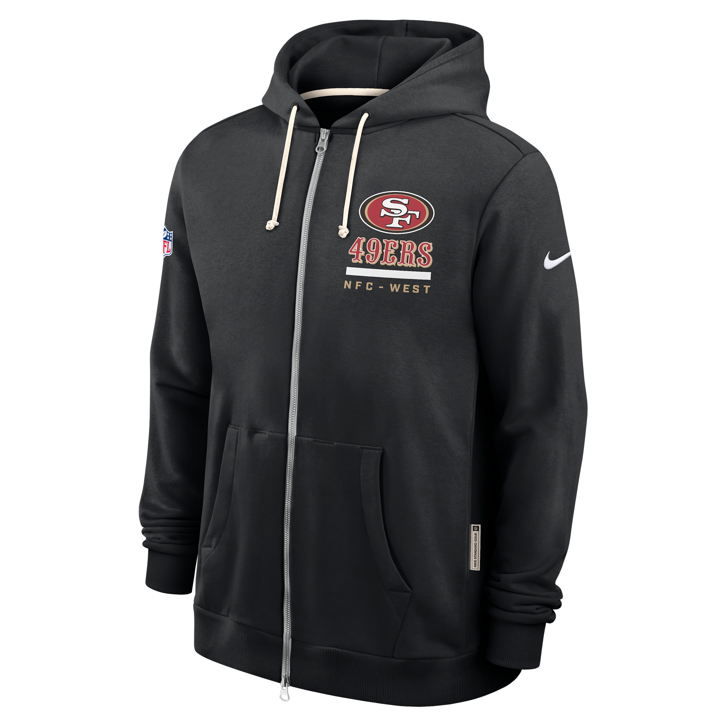 Nike San Francisco 49ers Utility Player Sideline  Men's Dri-fit Nfl Full-zip Hoodie In Black