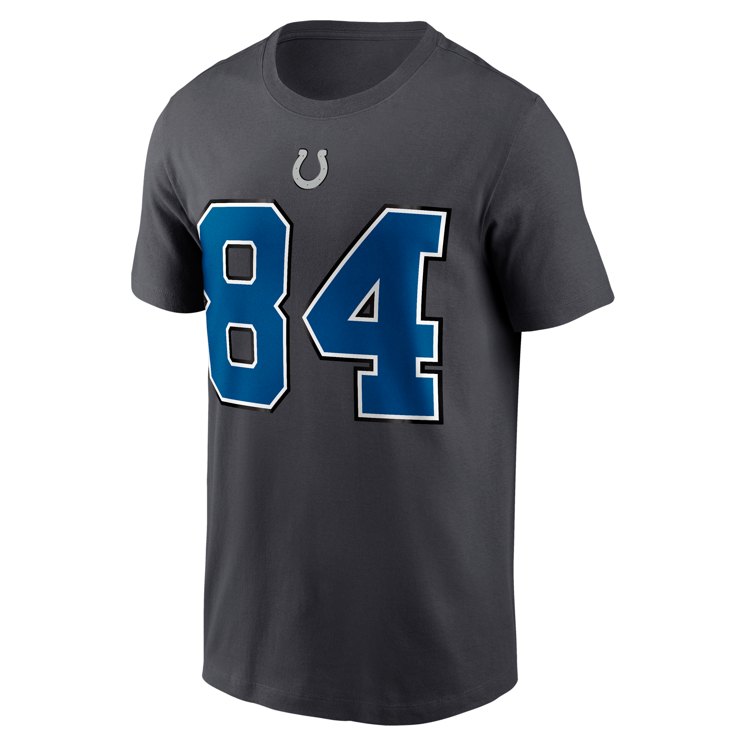Men's Nike Tyler Warren Anthracite Indianapolis Colts 2026 Rivalries Collection Player Name & Number T-Shirt