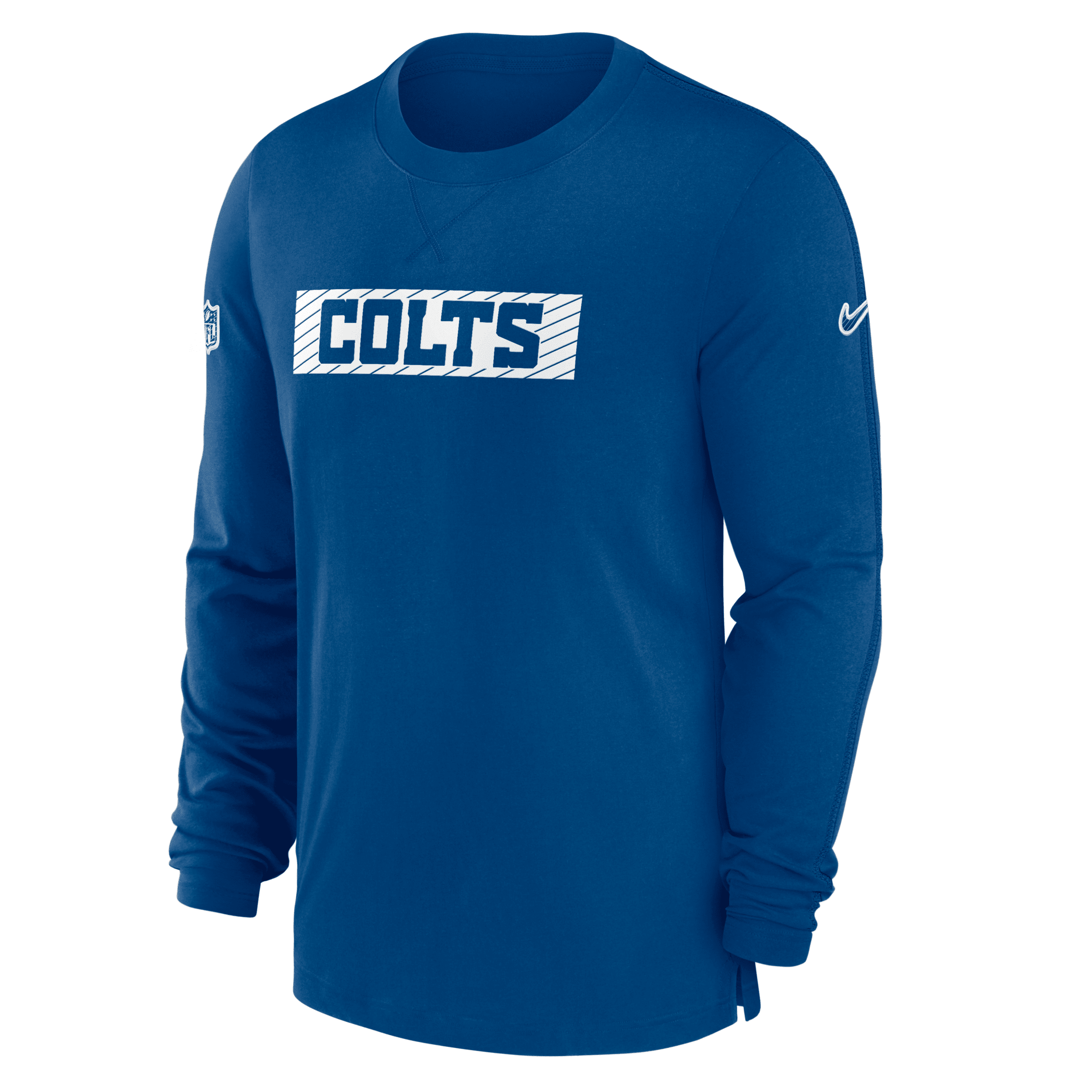Nike Men's Royal Indianapolis Colts Sideline Player Performance Long Sleeve T-shirt In Blue