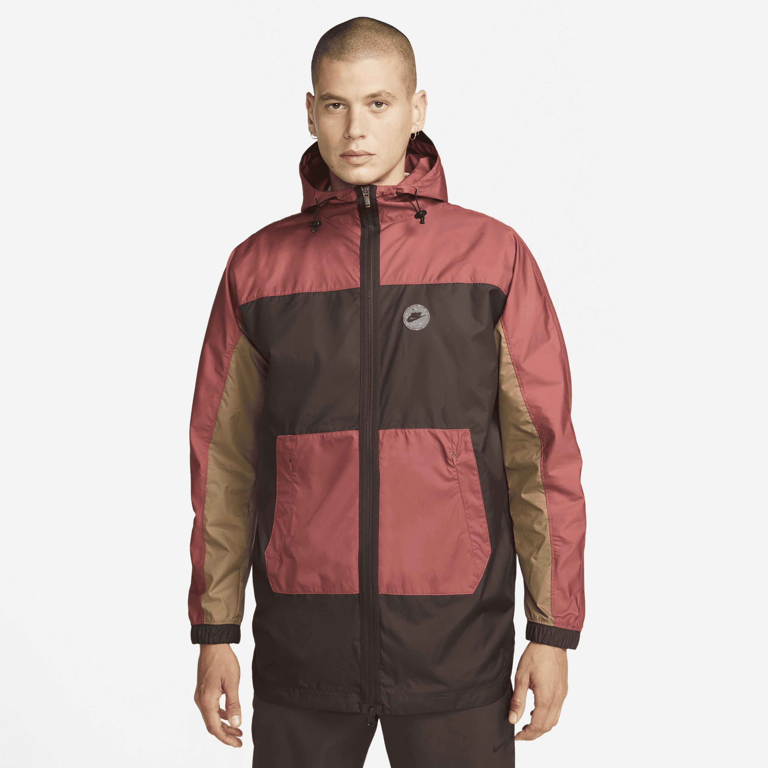 Nike Men's  Sportswear Woven Sports Utility Jacket In Brown
