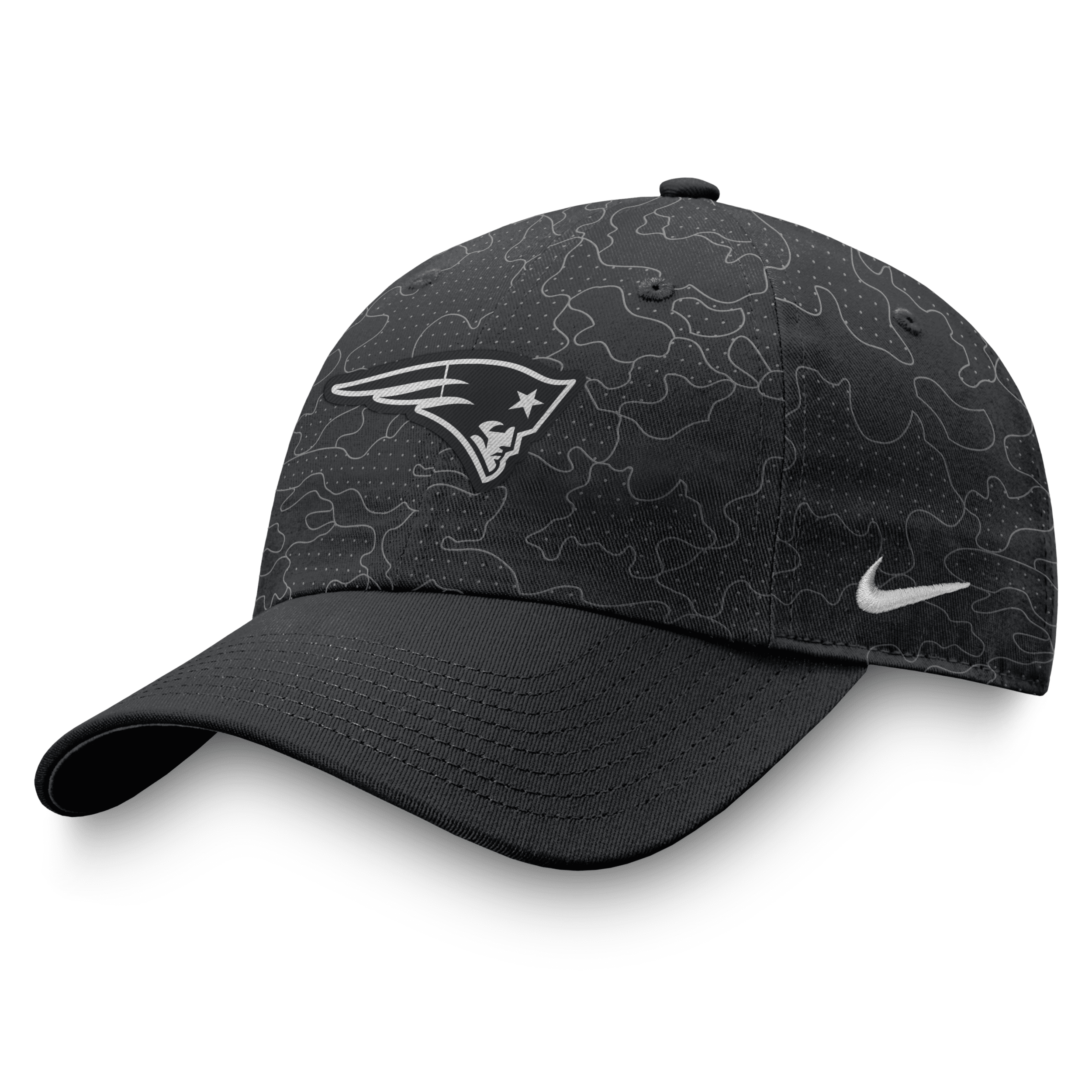 Nike Men's Dri-fit Rflctv Heritage86 (nfl New England Patriots) Adjustable Hat In Black