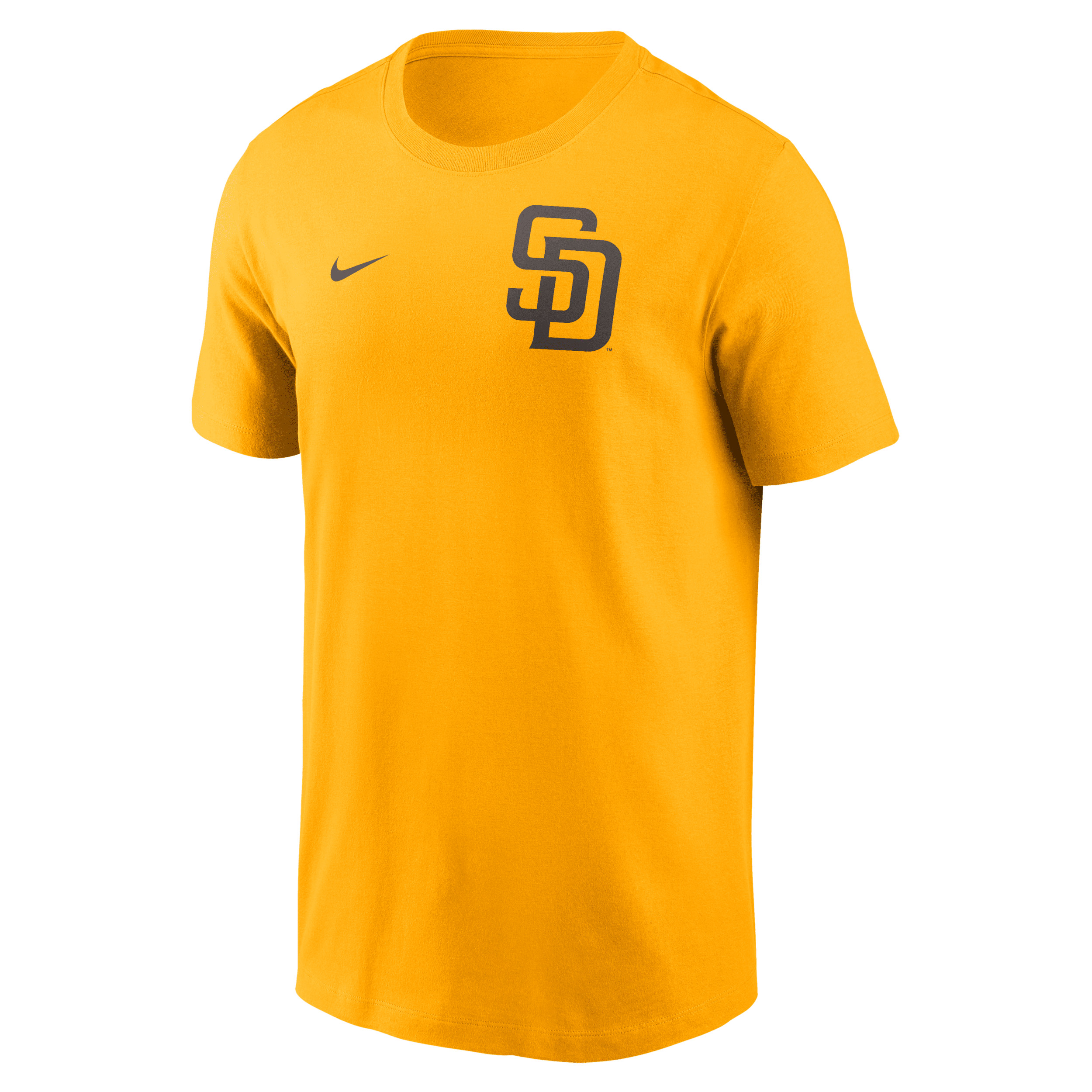 Nike Gold San Diego Padres 2-hit T-shirt In Yellow
