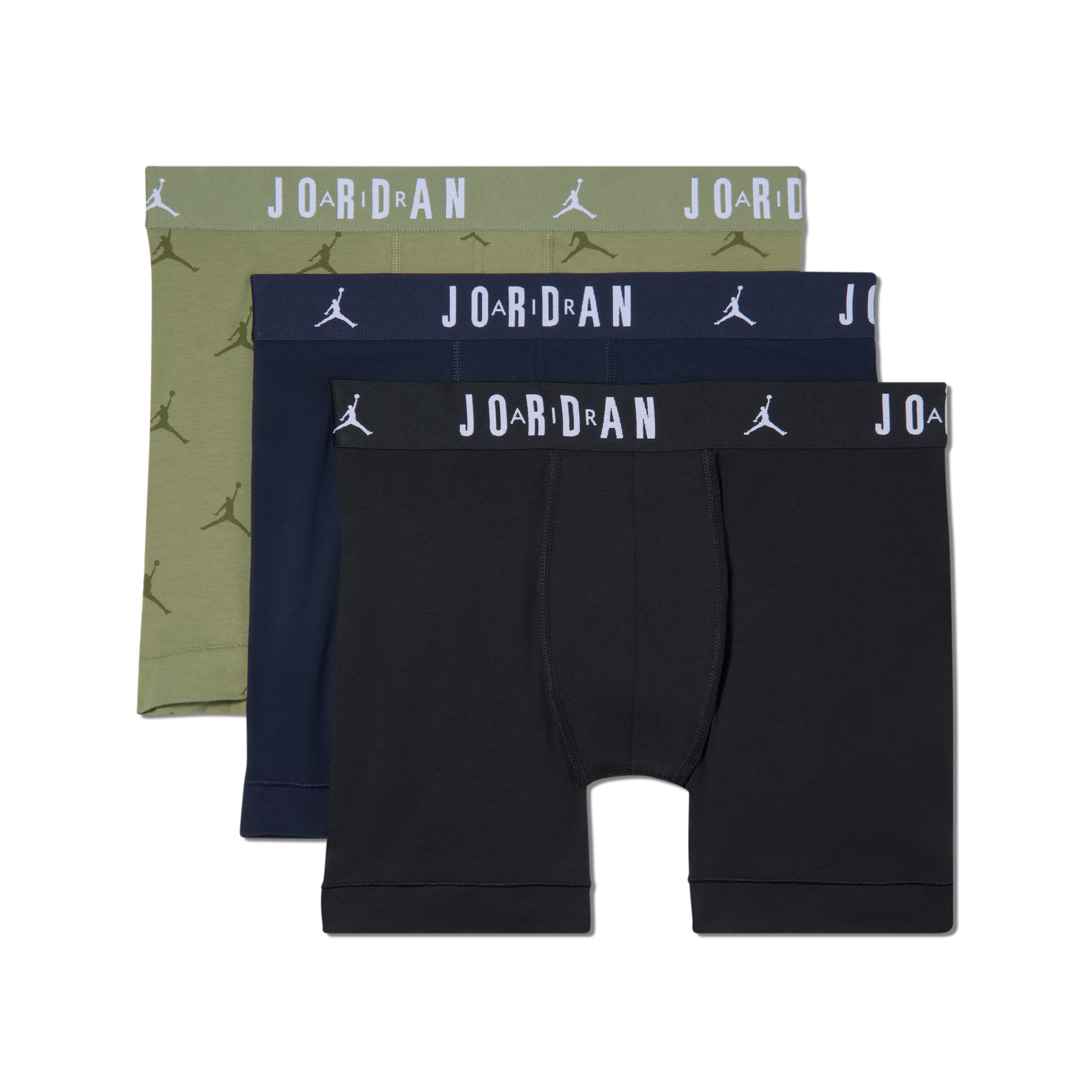 Men's Jordan Dri-FIT Jumpman Flight Cotton Boxer Briefs (3-Pack) in Green | JM0893-E2C