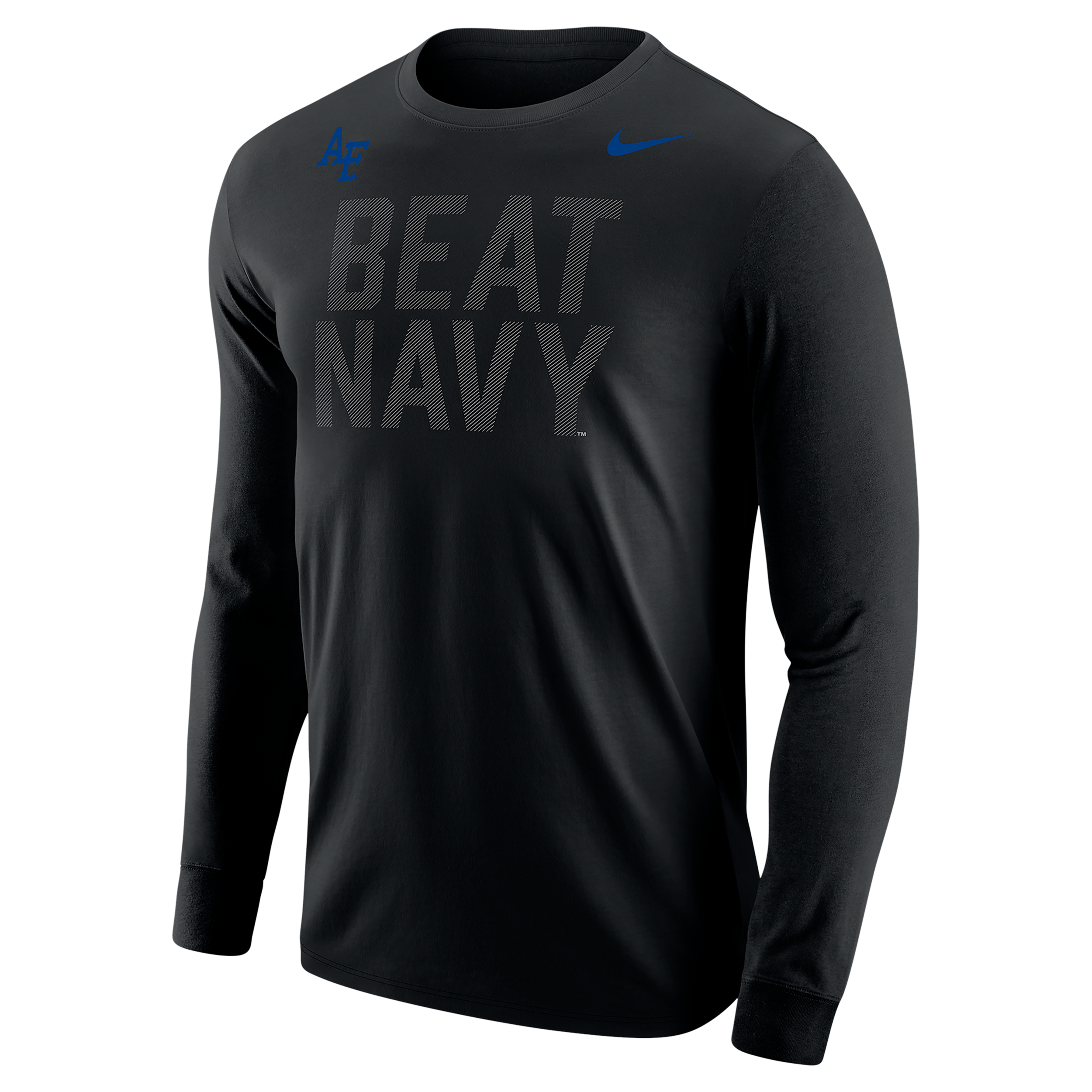 Nike Men's Black Air Force Falcons Apls Fighting Falcon Collection Rivalry Long Sleeve T-Shirt - Black