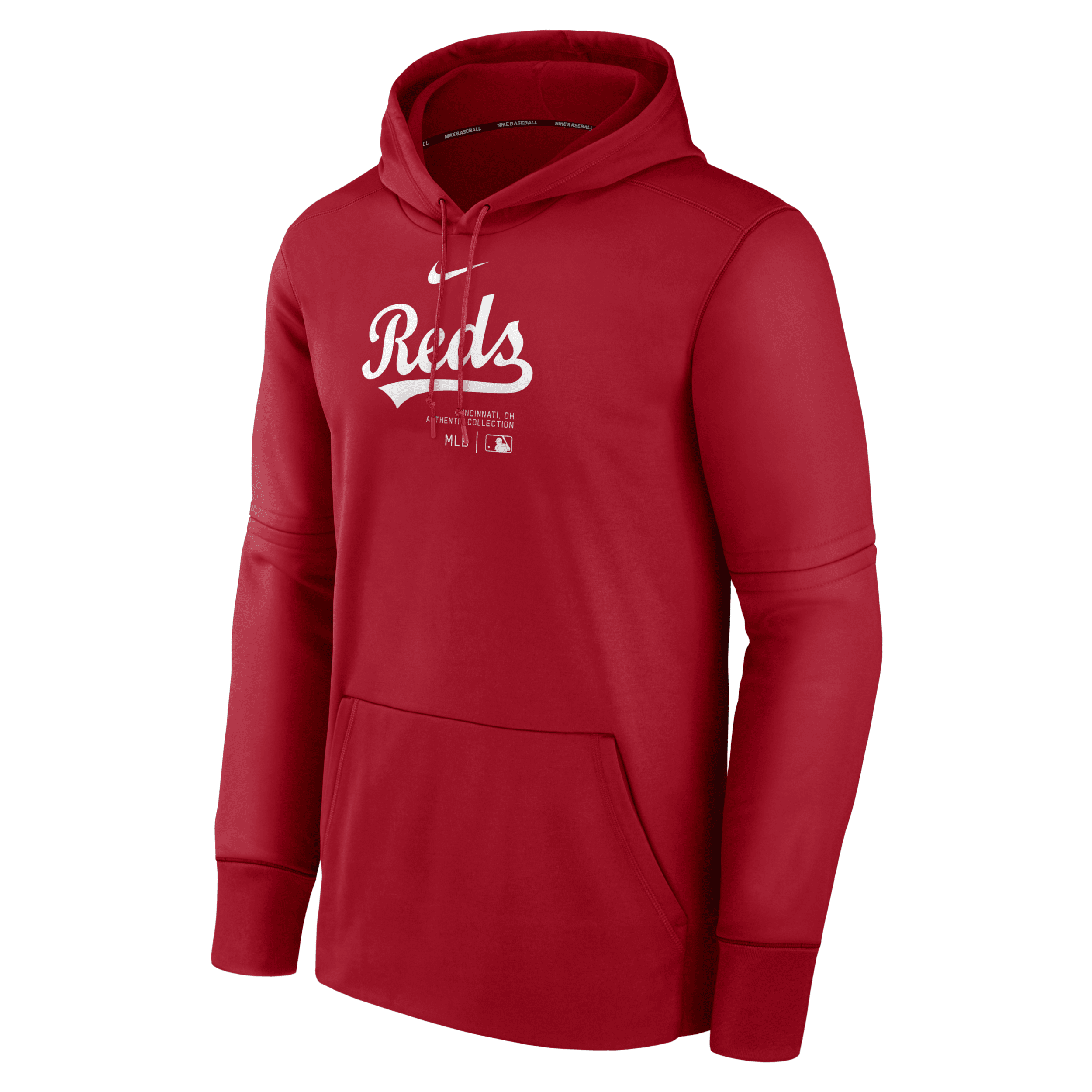 Shop Nike Men's Cincinnati Reds Authentic Collection Practice  Therma Mlb Pullover Hoodie