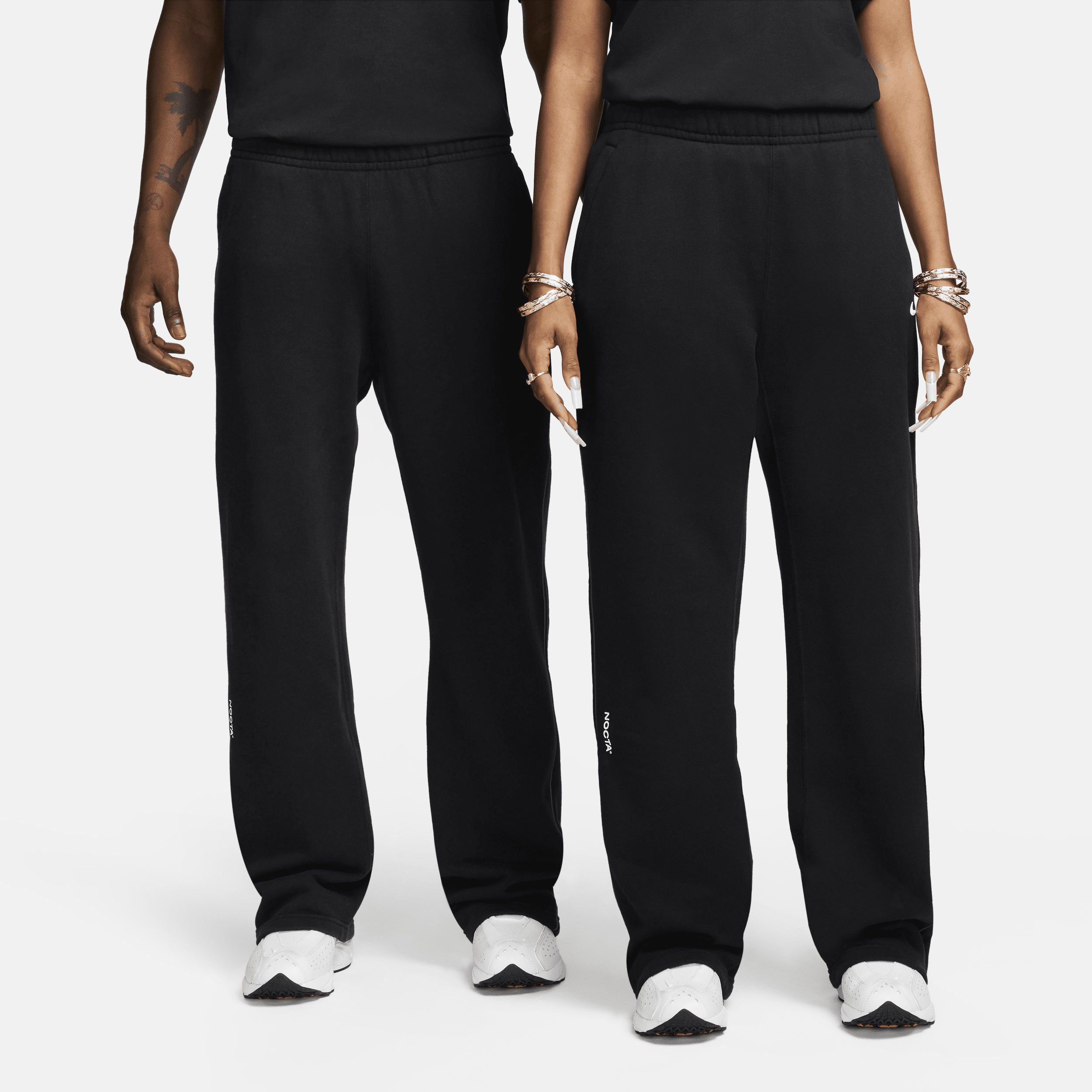 Nike Men's Nocta Nocta Fleece Cs Open-hem Sweatpants In Black