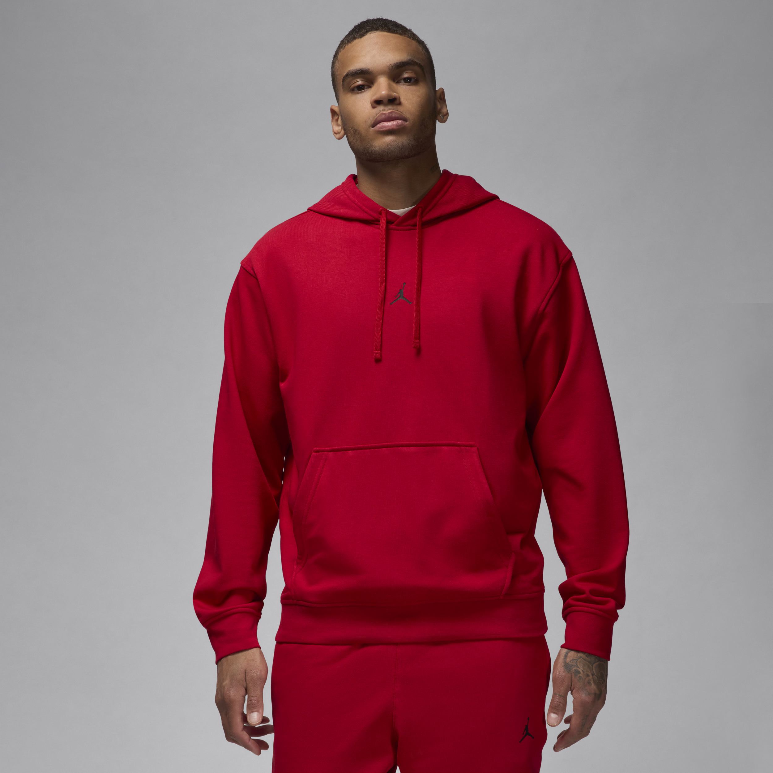 Shop Jordan Men's Sport Crossover Dri-fit Pullover Hoodie In Red