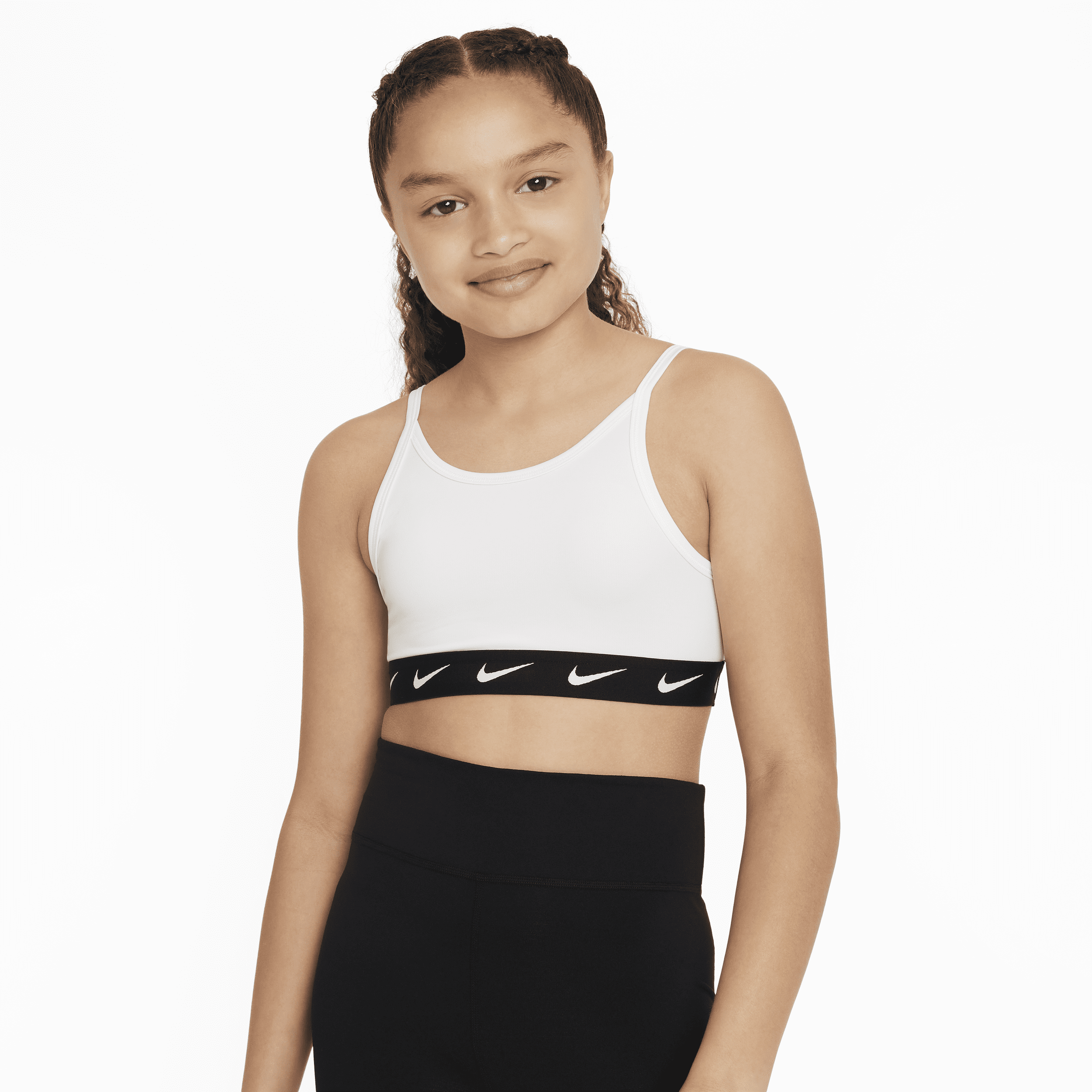 Nike One Big Kids' (girls') Dri-fit Sports Bra In White