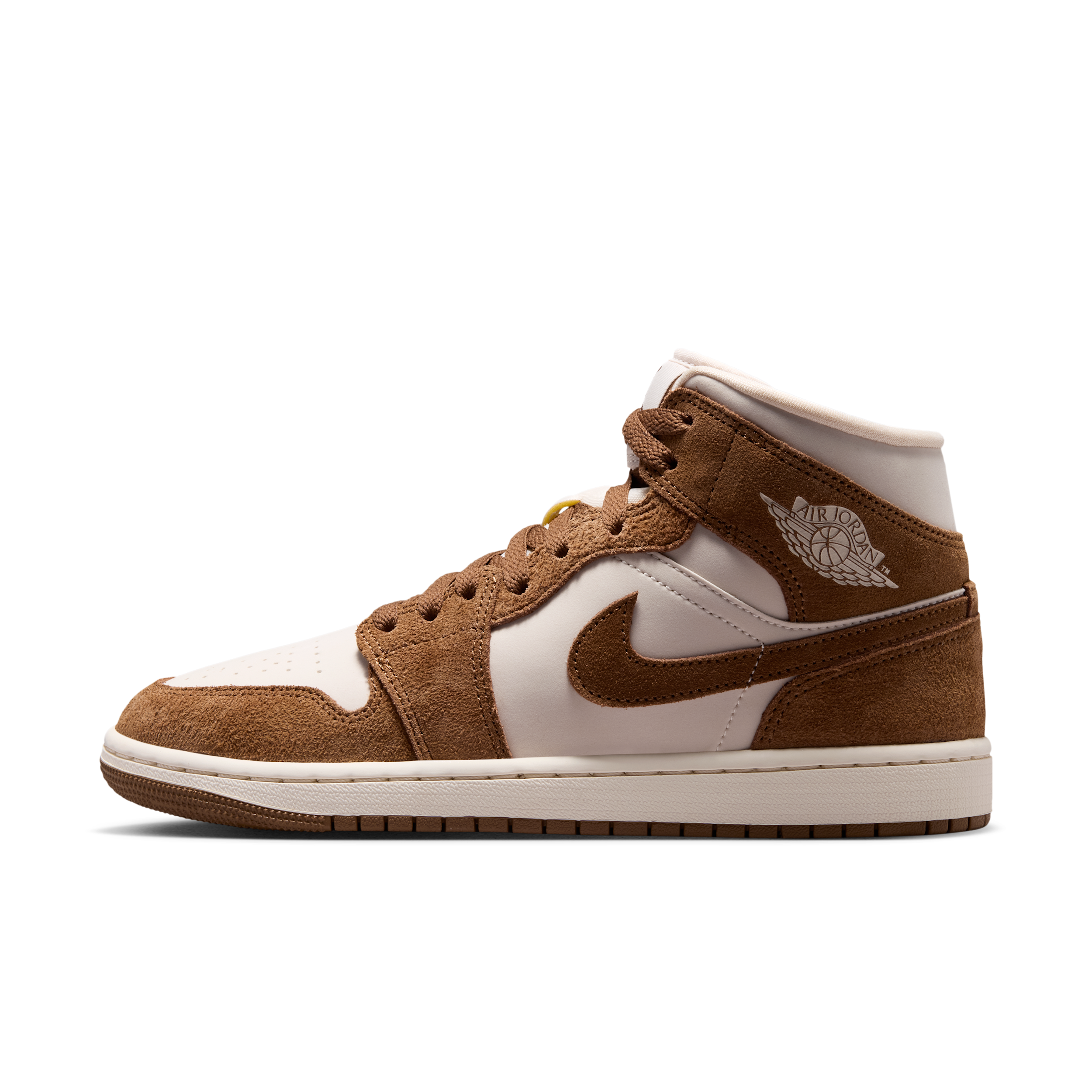 Women's Air Jordan 1 Mid Shoes in Brown | BQ6472-203