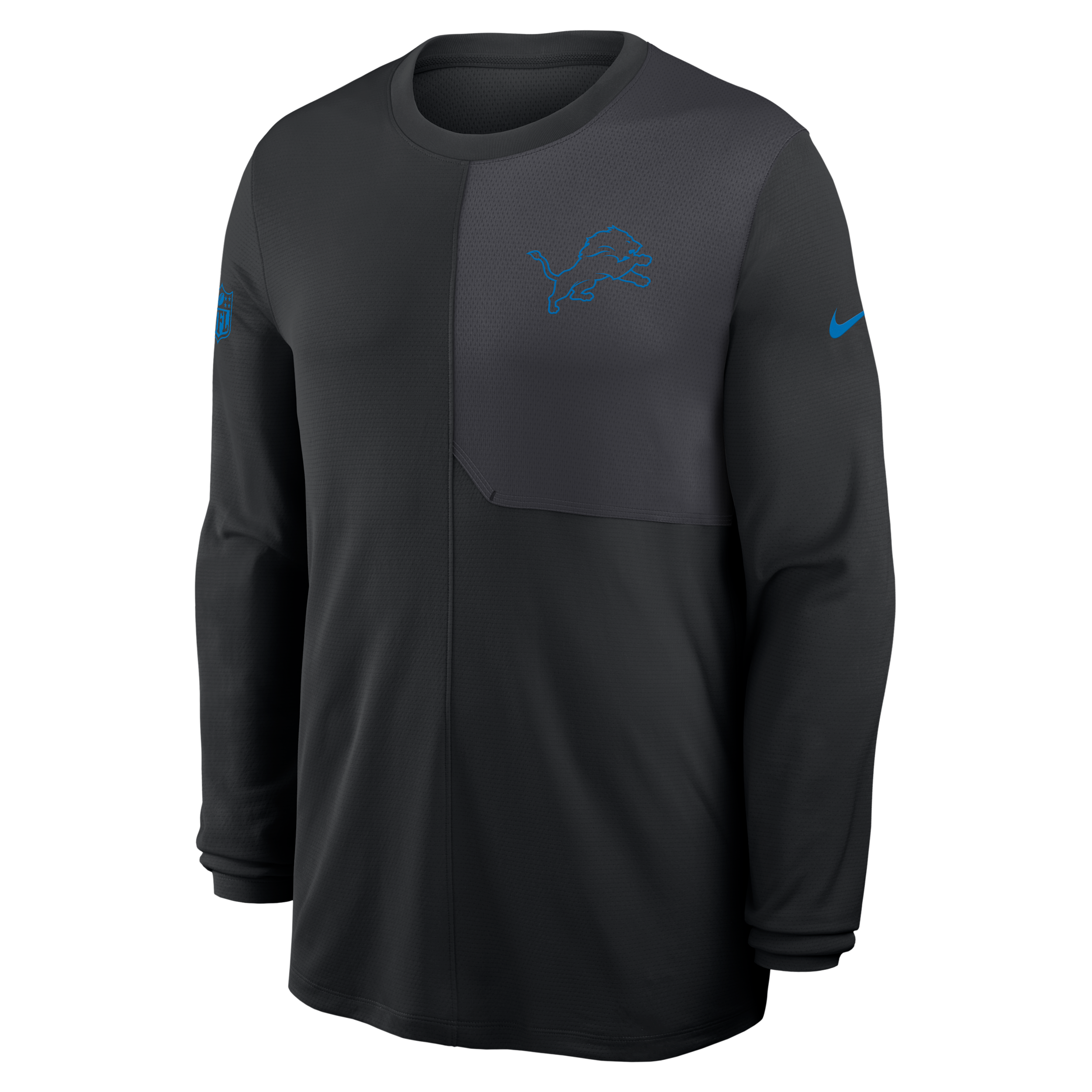 Nike Black Carolina Panthers Sideline Coach Uv Performance Long Sleeve T-shirt In Black