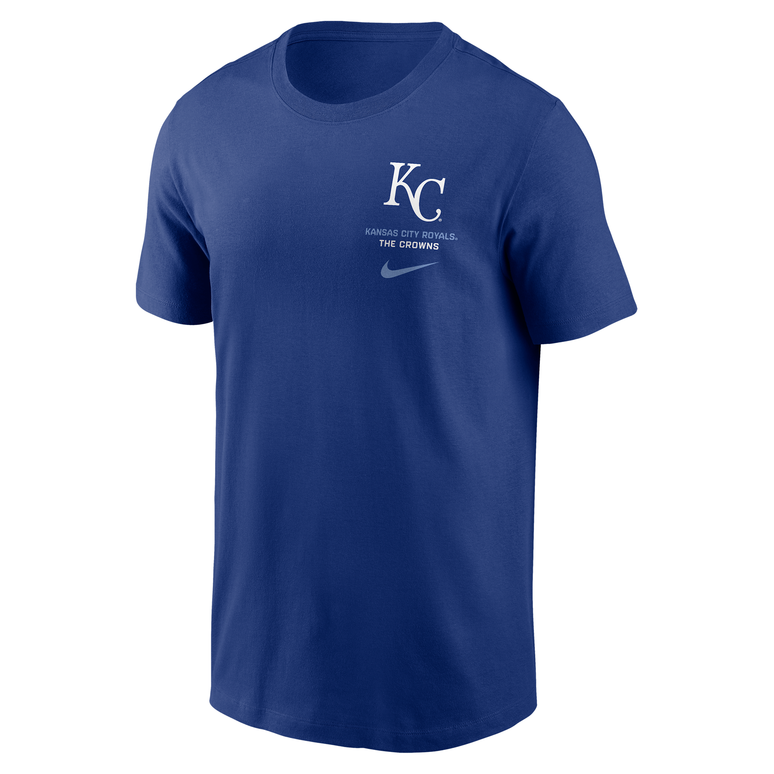 Kansas City Royals 2-Hit Nike Men's MLB T-Shirt in Blue | N1994EWROY-1DJ