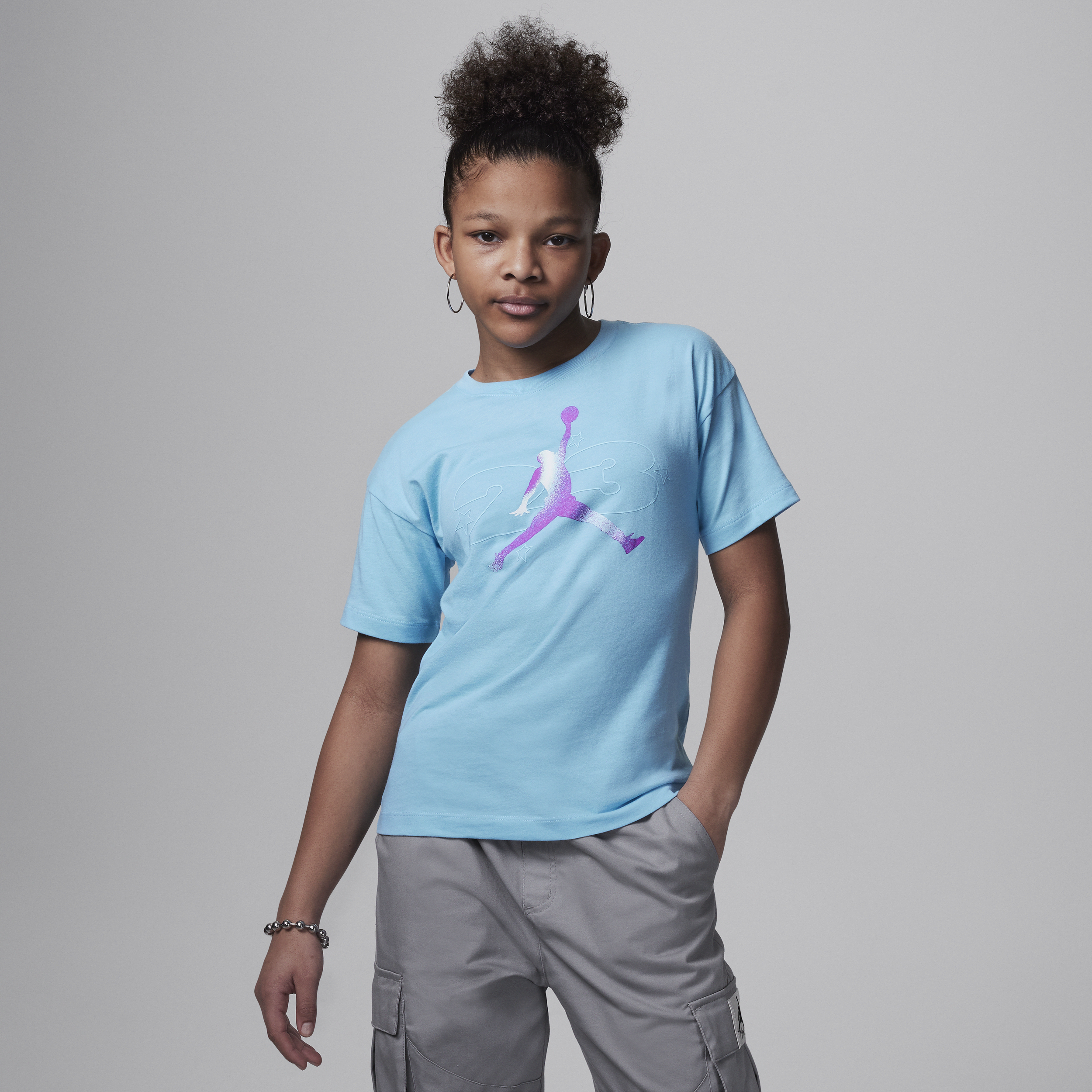 Shop Jordan Lemonade Stand Big Kids' Graphic T-shirt In Blue