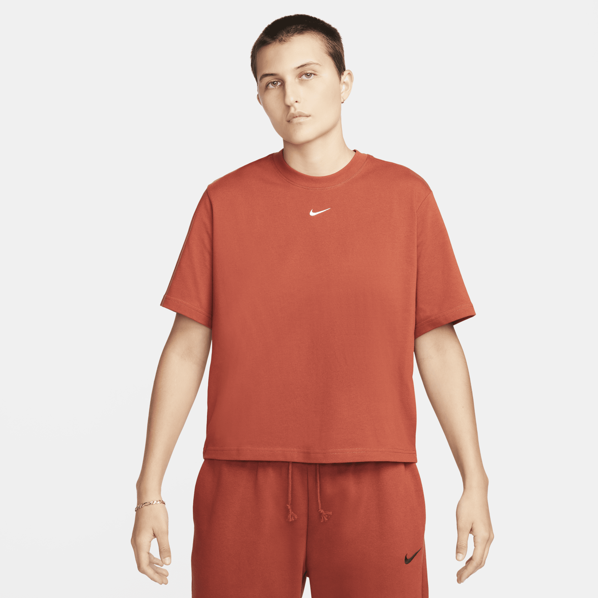 Nike Women's  Sportswear Essential Boxy T-shirt In Orange