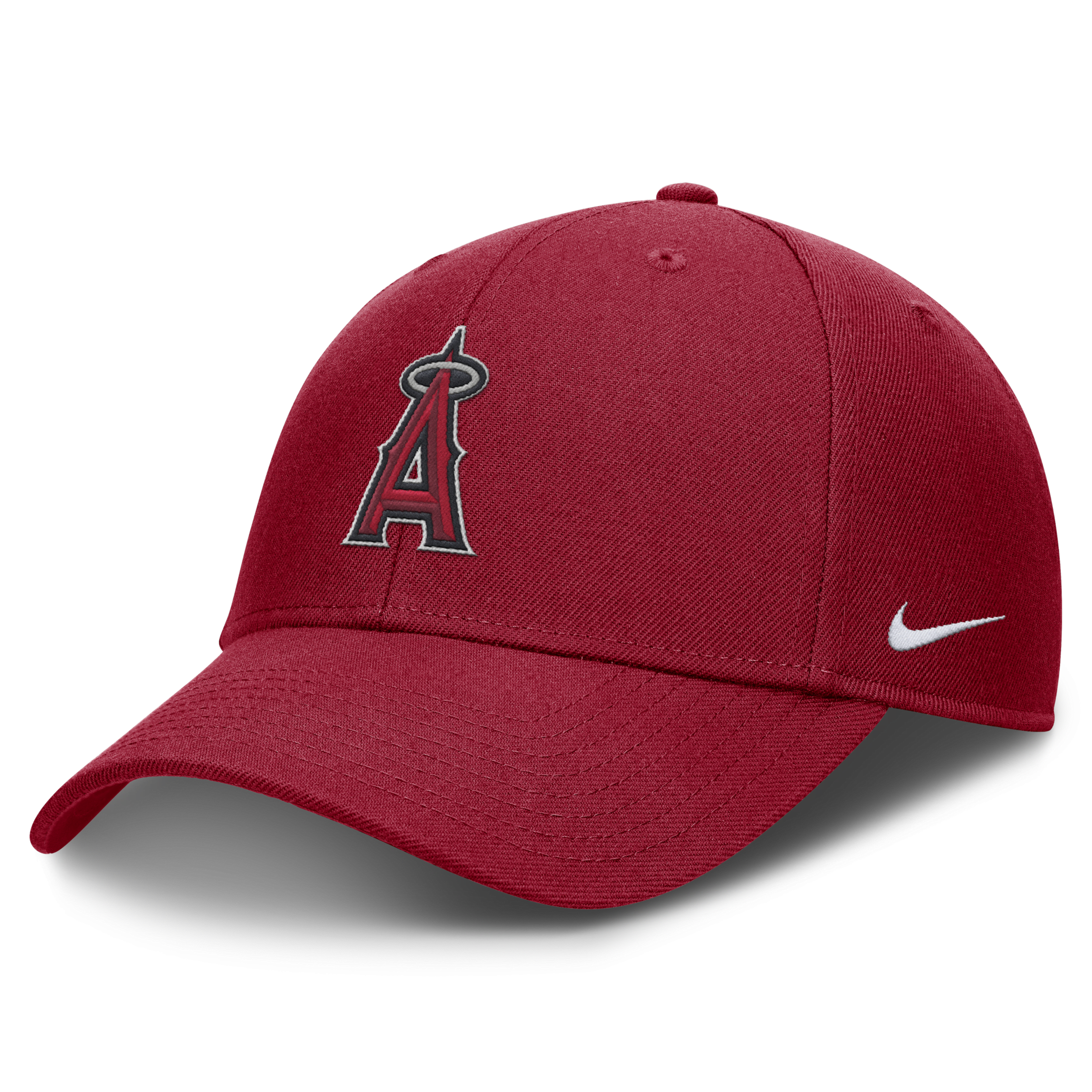Nike Los Angeles Angels Evergreen Club  Men's Dri-fit Mlb Adjustable Hat In Red