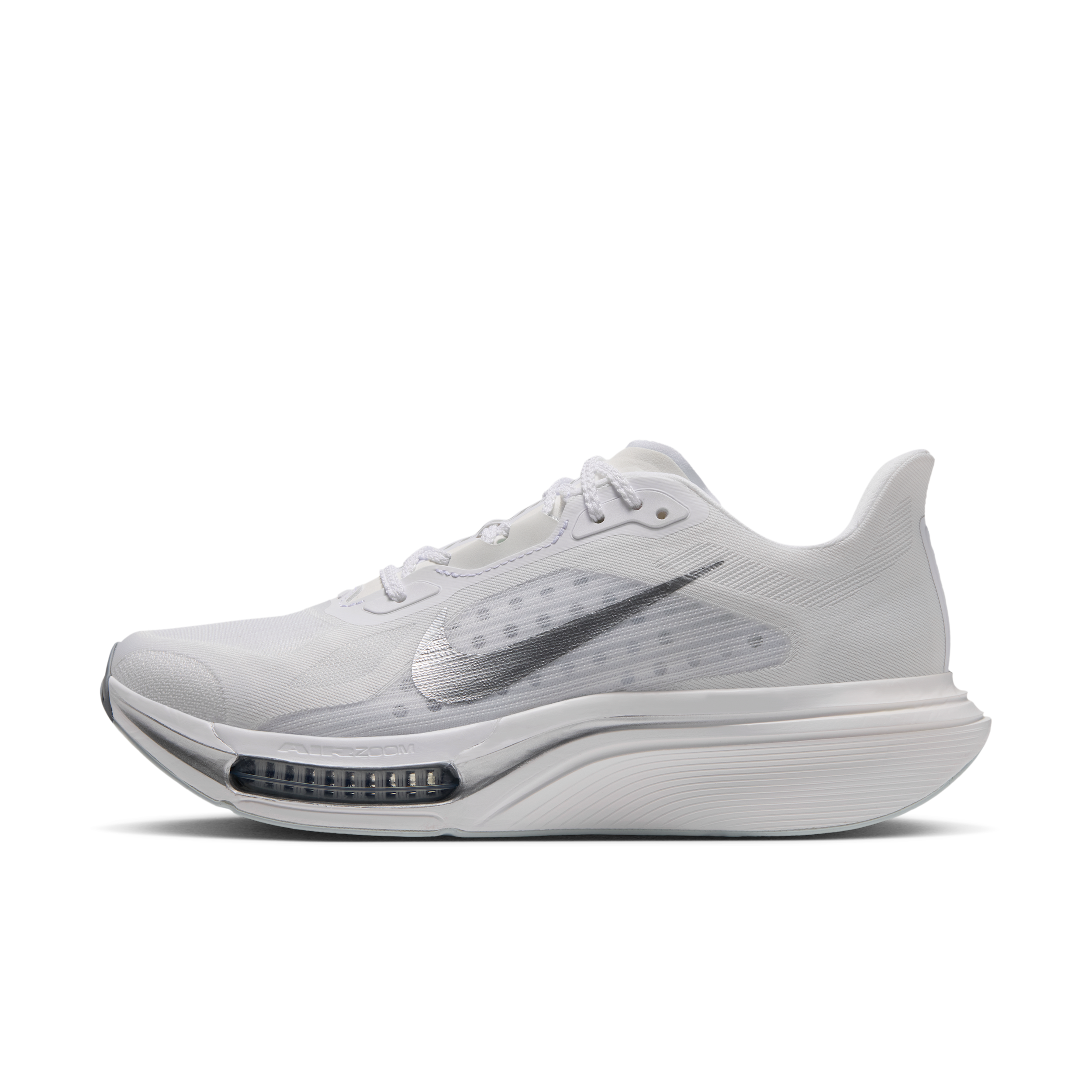 Nike Women's Pegasus Plus 2 Running Shoes, Size 12, White/Metallic Silver-Off White
