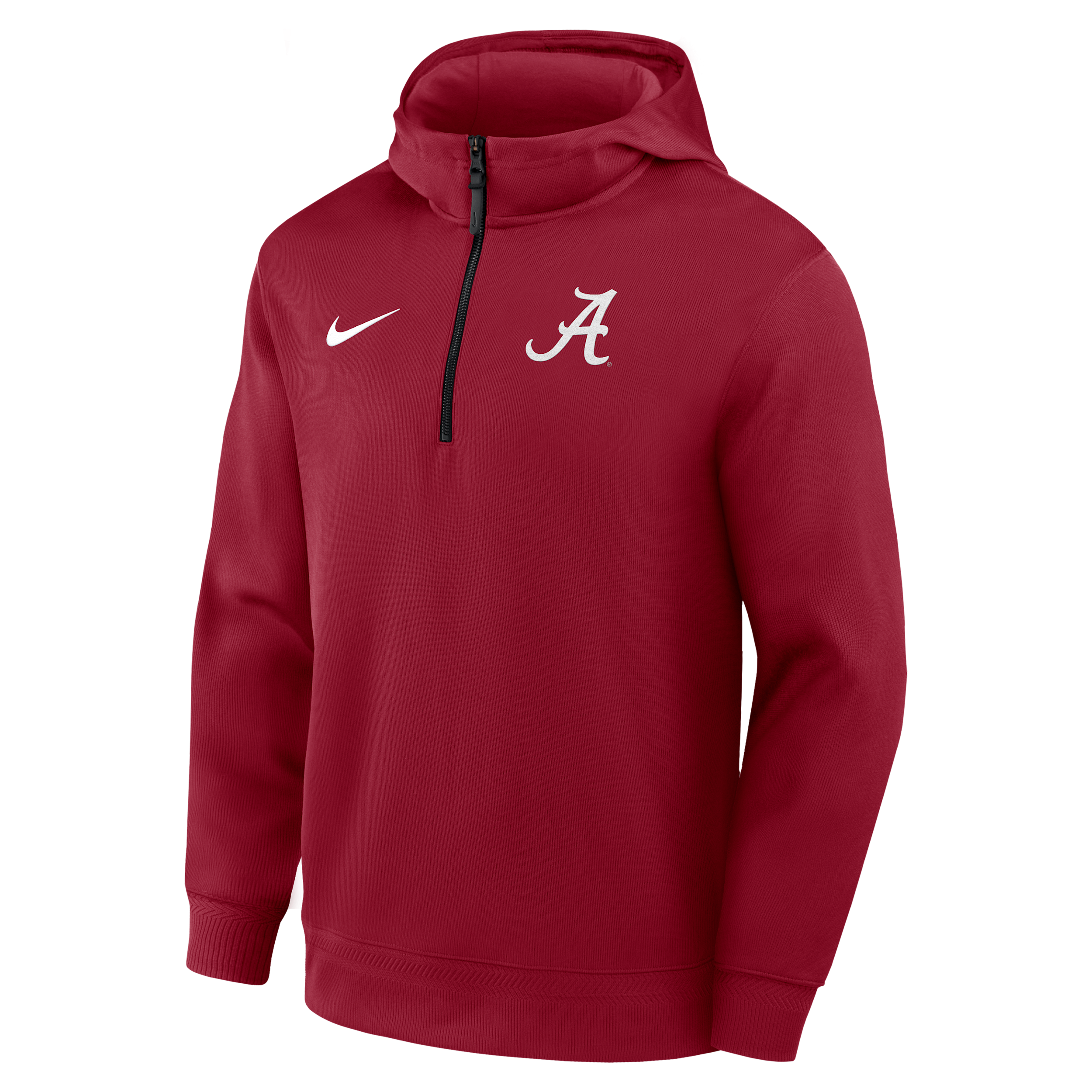 Alabama Coaches Premium Menâs Nike Men's Dri-FIT College 1/4-Zip Hoodie in Red | 03PQ69WABN-NWP
