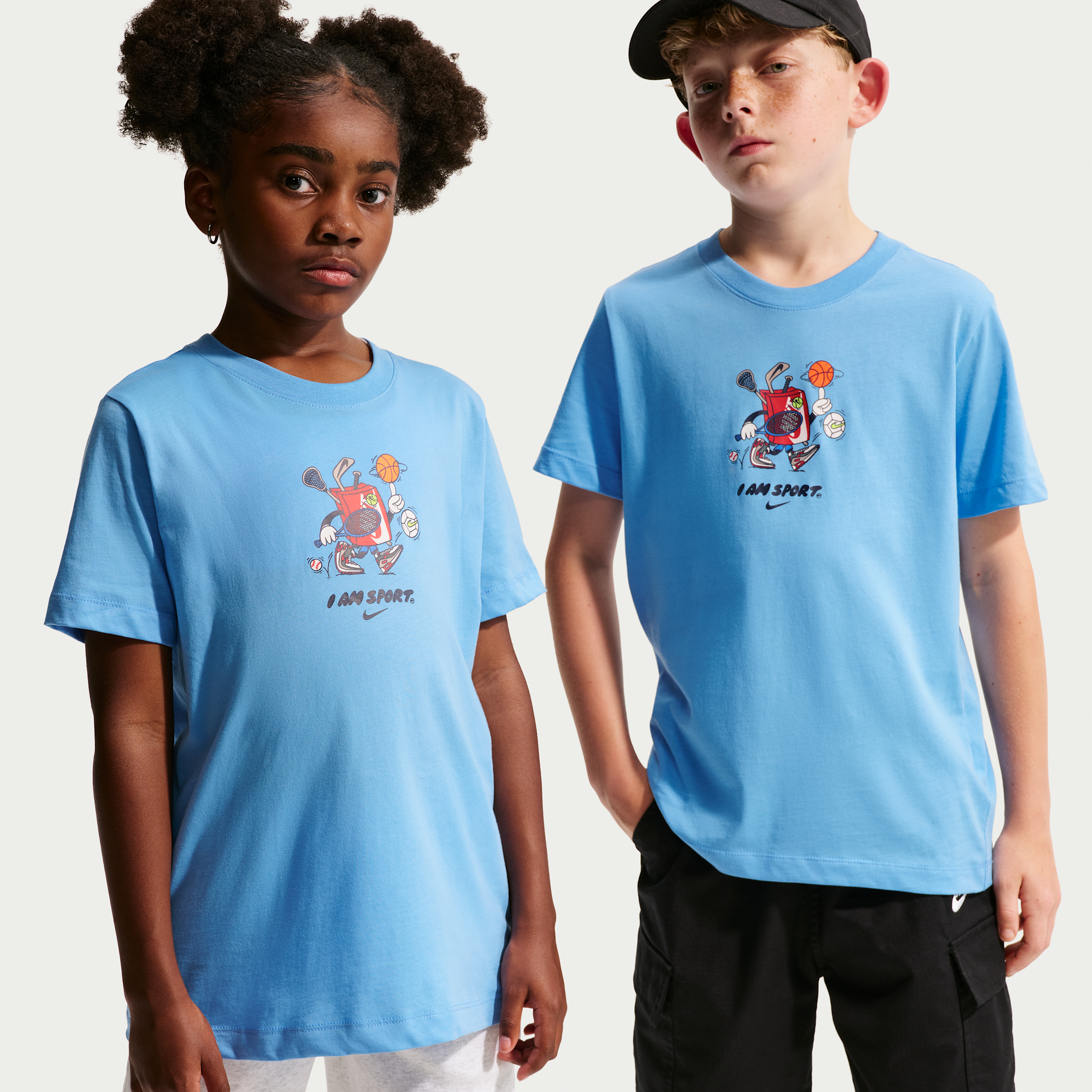 Nike Sportswear Big Kids' T-Shirt in Blue | II0452-412