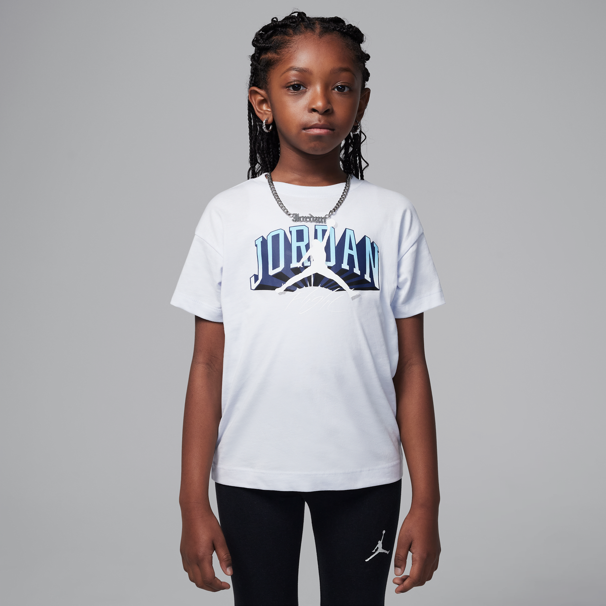 Jordan Little Kids' Push Through Graphic T-shirt In Grey