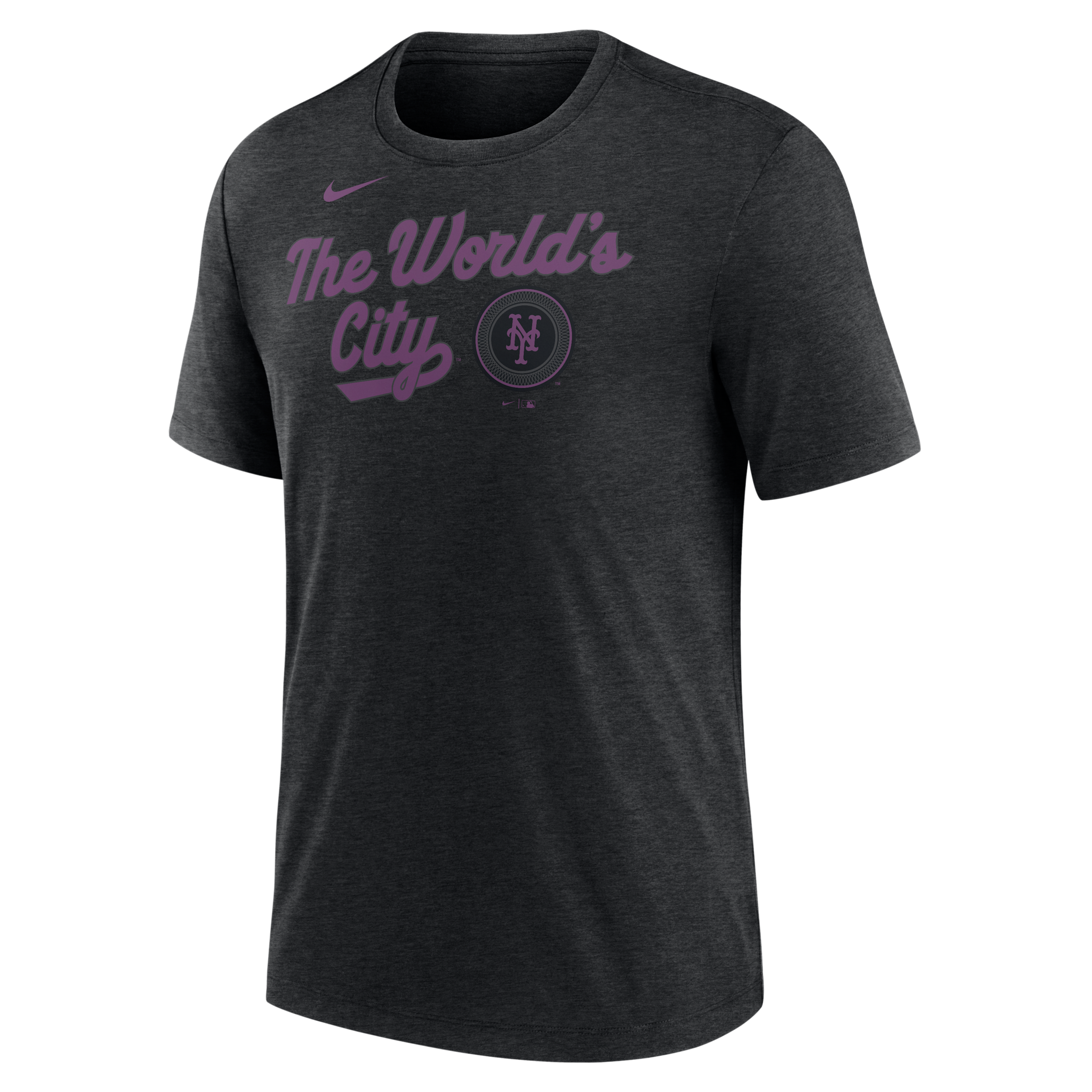 New York Mets City Connect Nike Men's MLB T-Shirt in Black | NJFD00HNME-HRM