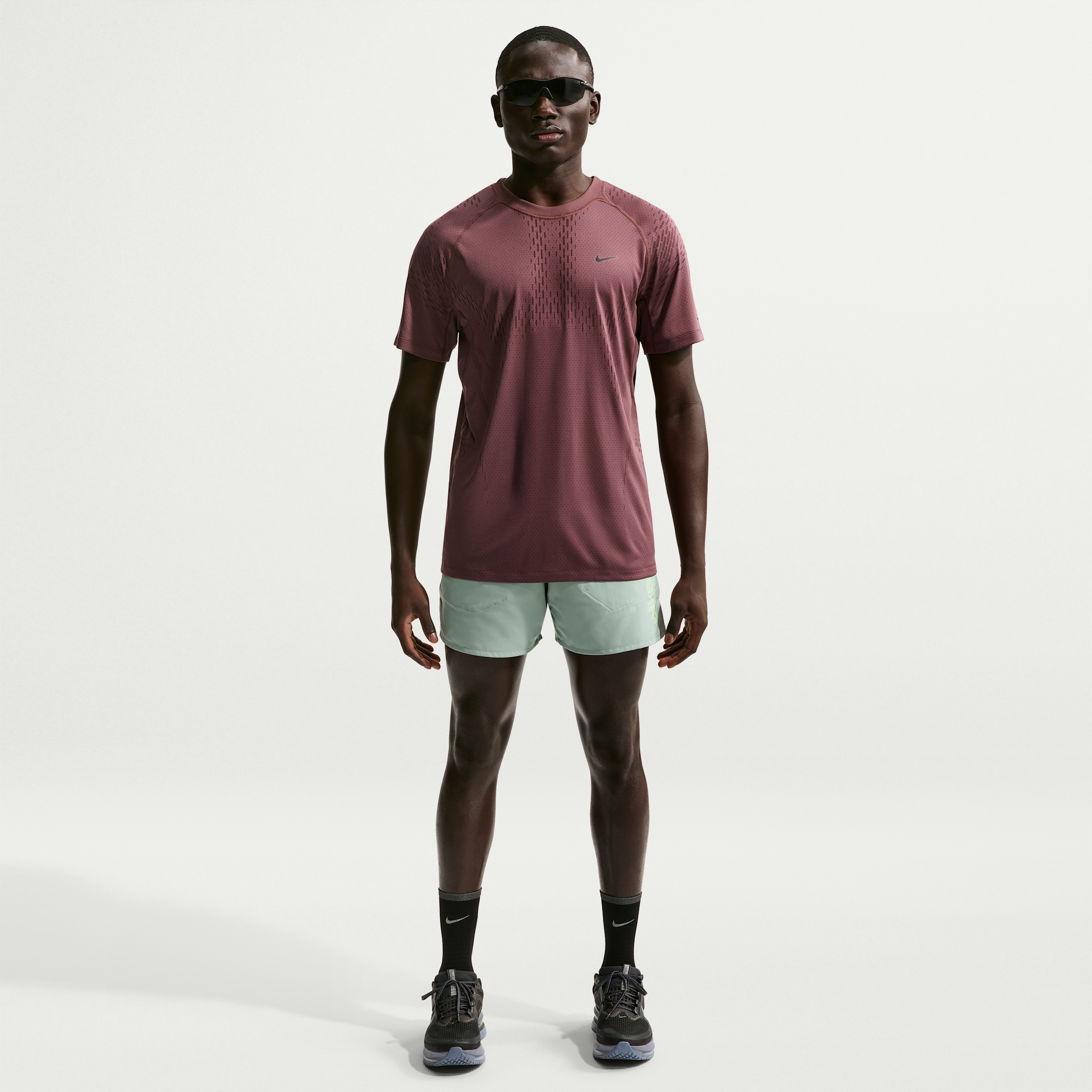 Nike Men's Stride Dri-FIT 5" Brief-Lined Running Shorts in Green | IQ0985-006