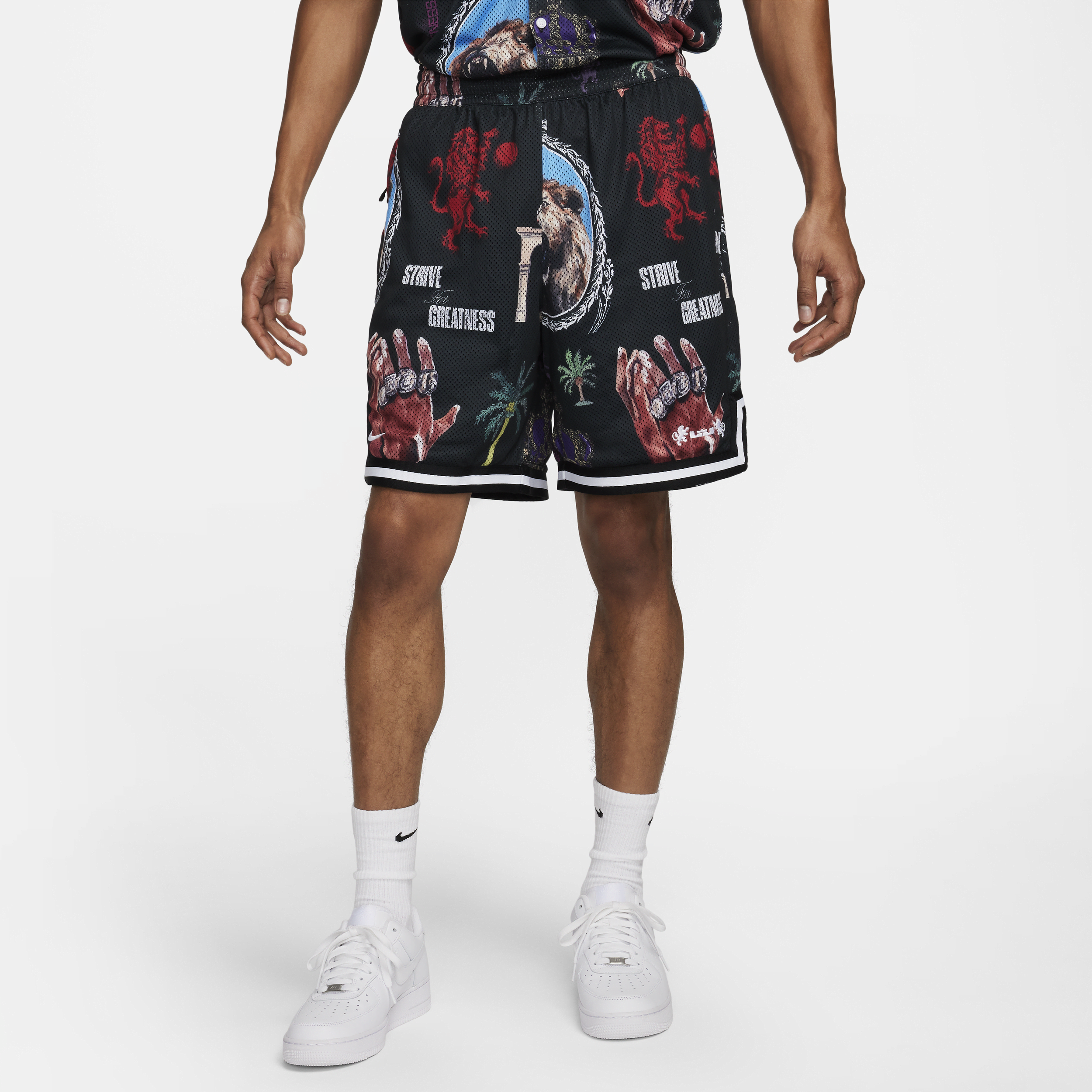 Nike Men's Lebron Dri-fit Dna 8" Basketball Shorts In Black